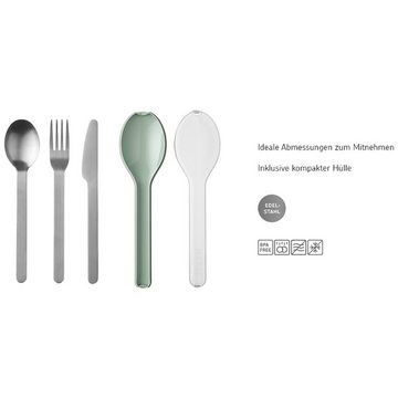 Mepal Besteck-Set Ellipse Besteck-Set (3-tlg), Material-Mix, Spülmaschinengeeignet