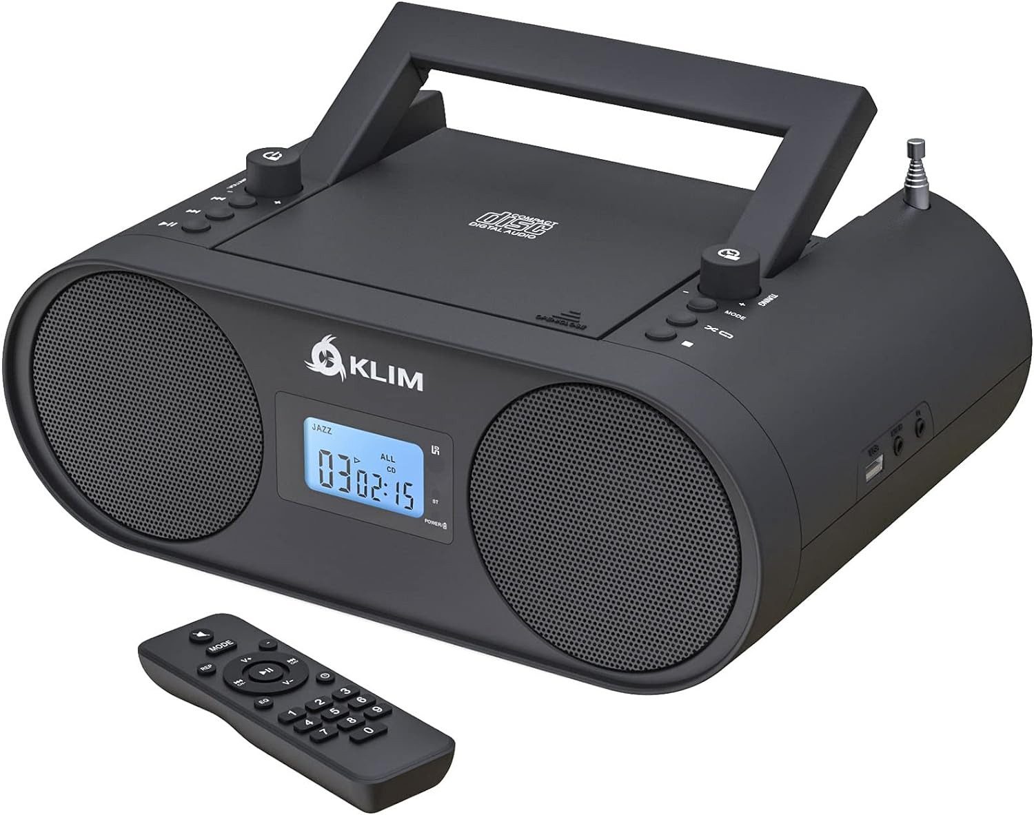 KLIM Boombox B4 Boombox (AM/FM Radio, Radio mit CD Spieler, AM/FM Radio, MP3, Bluetooth, AUX, USB)