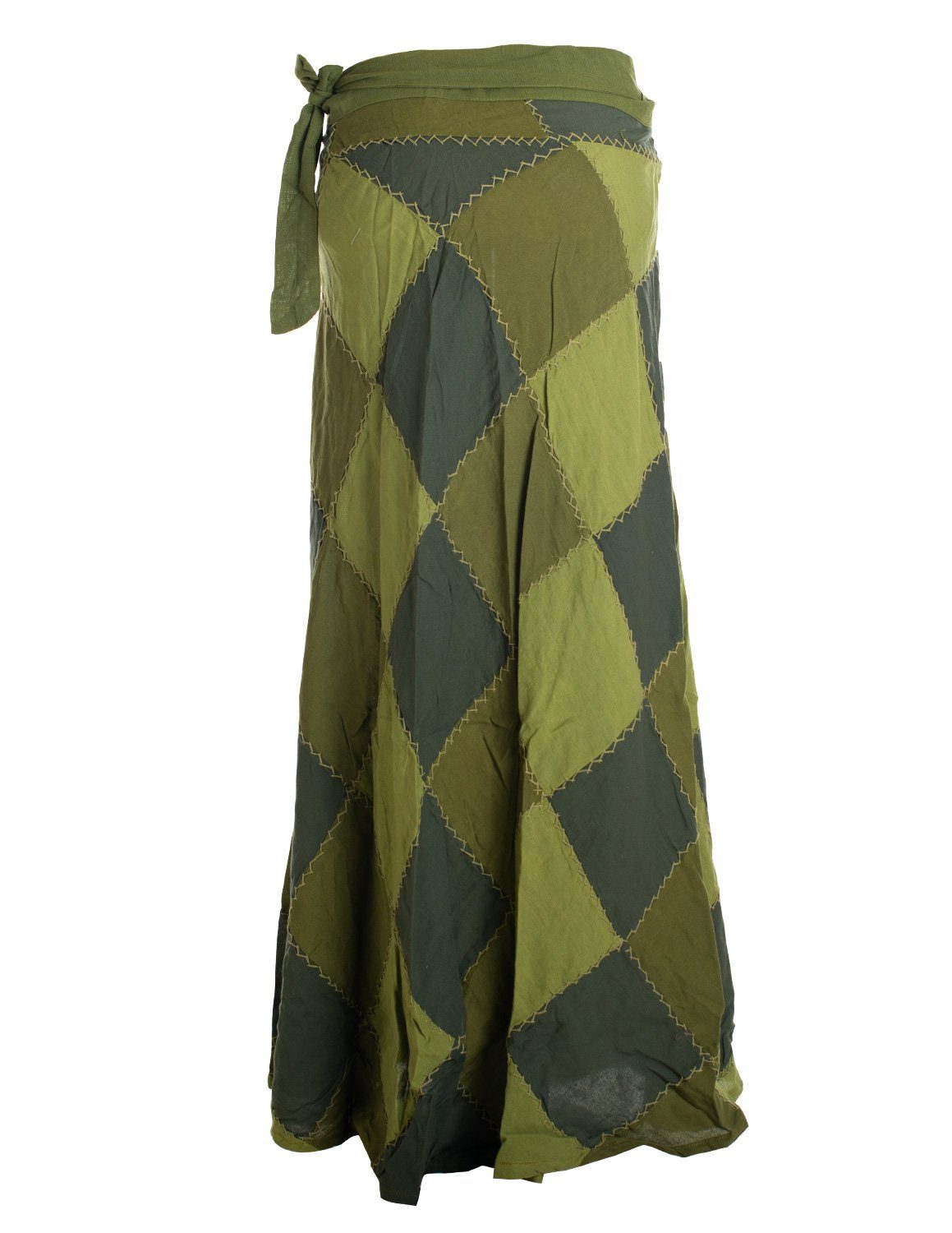 Vishes Wickelrock Langer Patchwork-Rock Wickel-Rock Wickel-Kleid günstig online kaufen