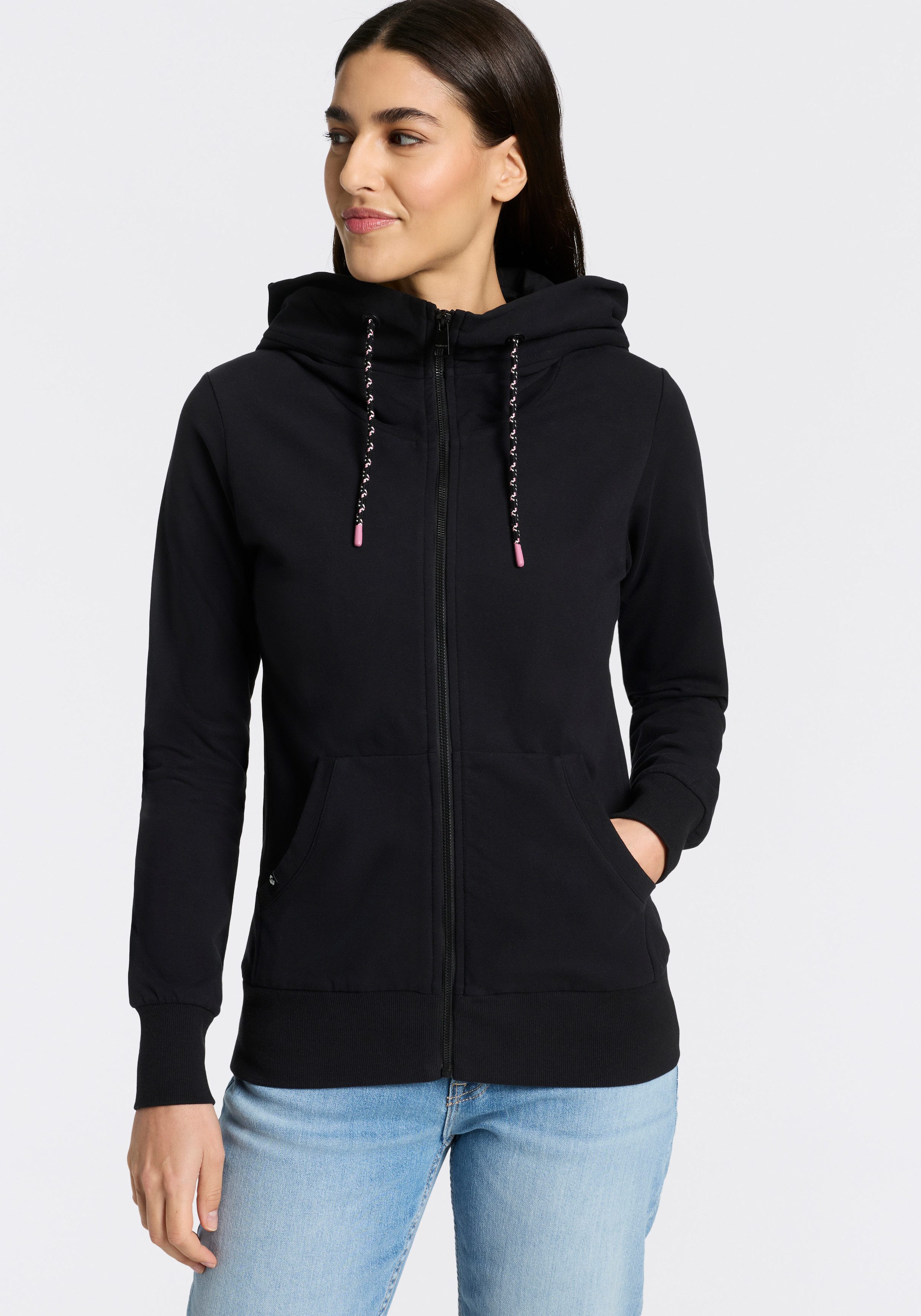 Ragwear Kapuzensweatjacke NESKIA ZIP B O mit hochgeschnittener Kapuze mit K günstig online kaufen