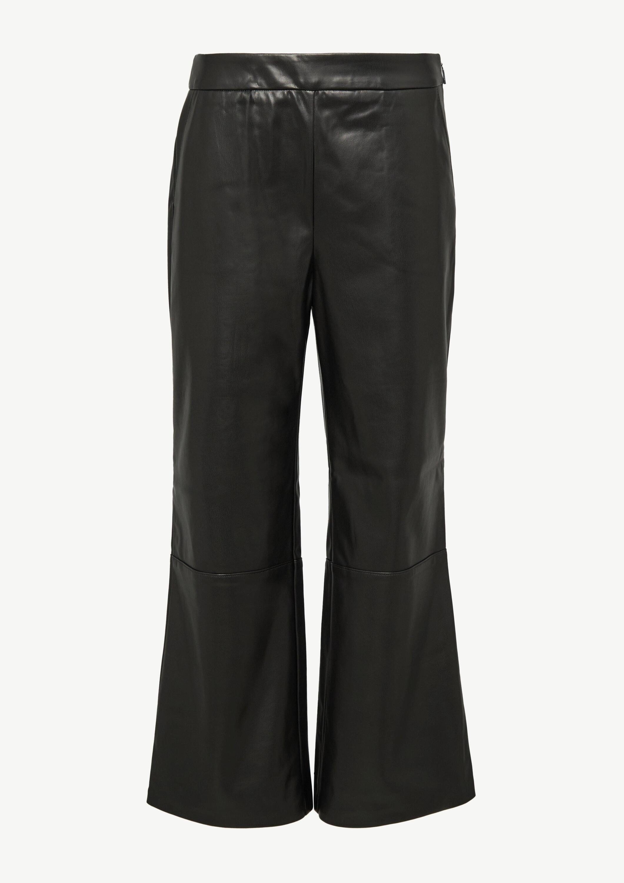 comma 7/8-Hose Hose Flared-Leg-Hose in Leder-Optik