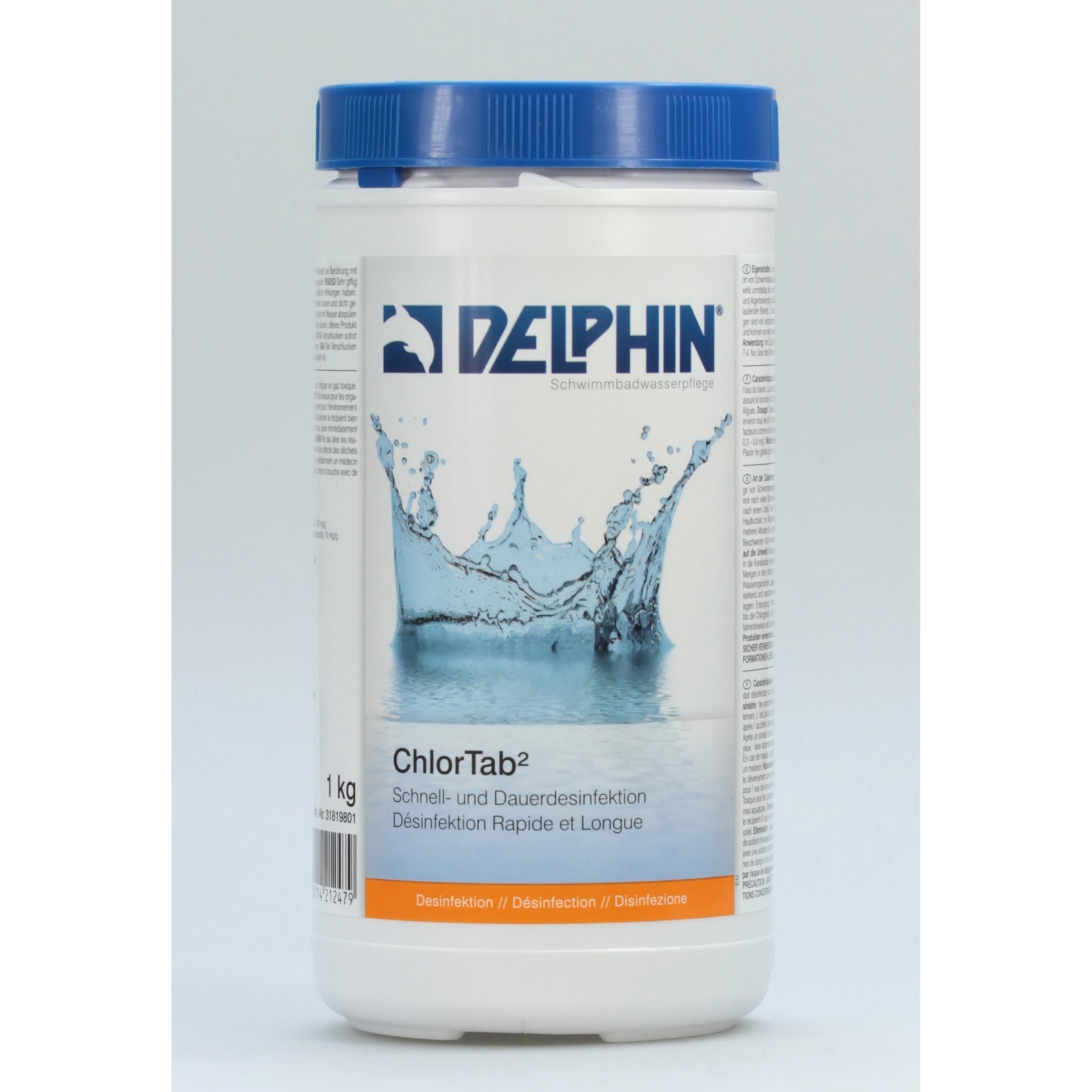 Chemoform Poolpflege Delphin Chlor Tab² 250g Tablette 1 kg Schnelldesinfektion