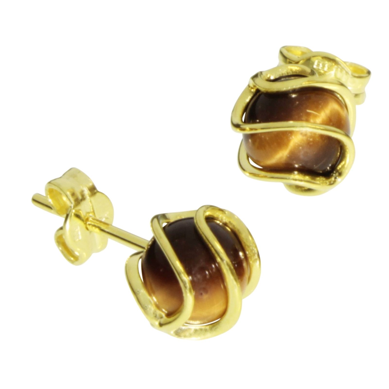 Paar Ohrstecker Ostsee-Schmuck Ohrstecker Goldkäfig Ohrstecker Goldkäfig