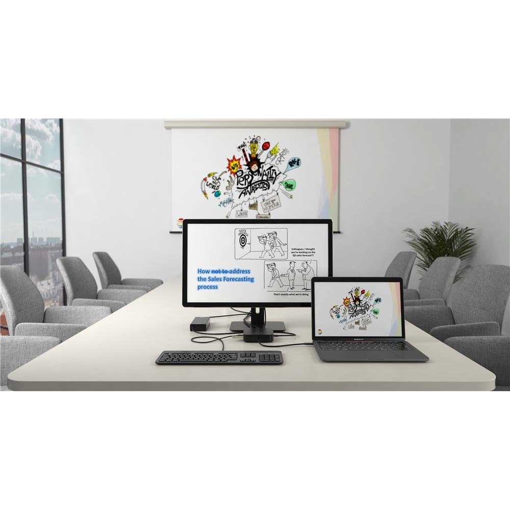 I-TEC Laptop-Dockingstation Thunderbolt 3 Travel Dock Dual 4K Display + Power Delivery 60W, Notebook/Tablet Dockingstation