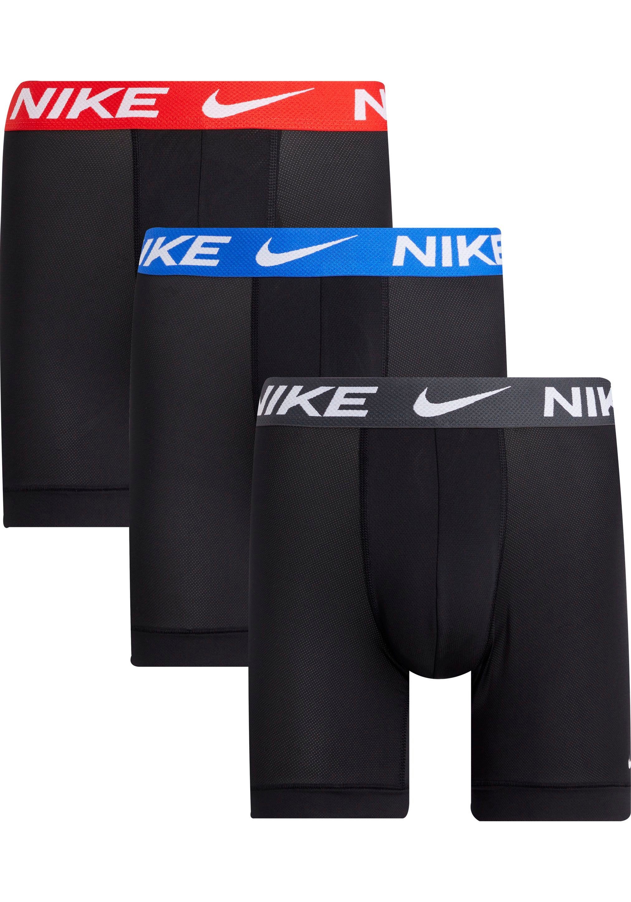NIKE Underwear Boxer BOXER BRIEF 3PK (Packung, 3er-Pack) mit längerem Bein & NIKE Logo-Elastikbund (3 Stück)