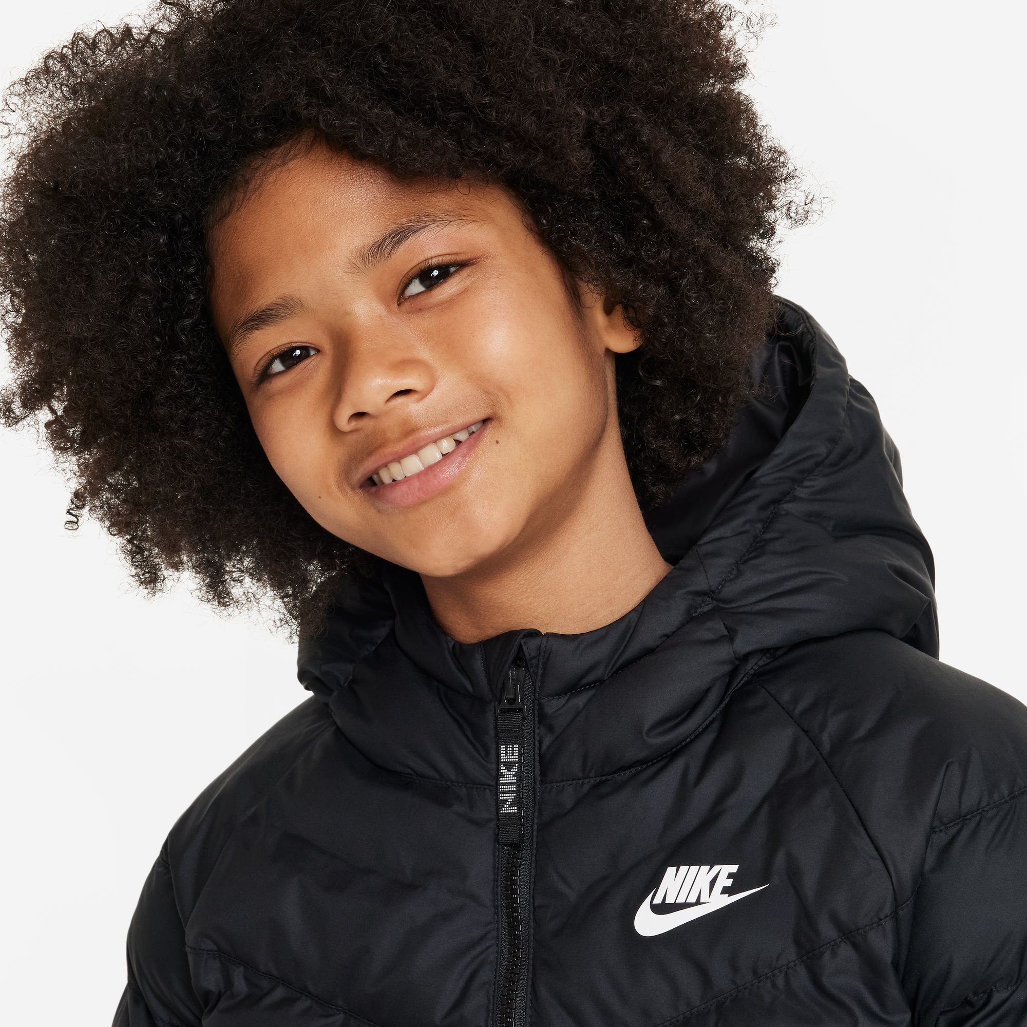 für JCKT Sportswear FL BLACK/WHITE Steppjacke - Nike Kinder HD K NSW SYN