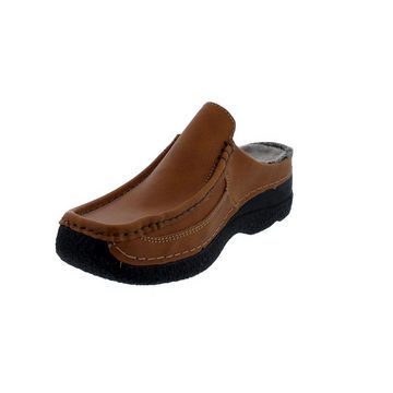 WOLKY ROLL SLIDE Clog, Vegan Pull-Up Vegan, cognac, Wechselfußbett, 0623393 Clog