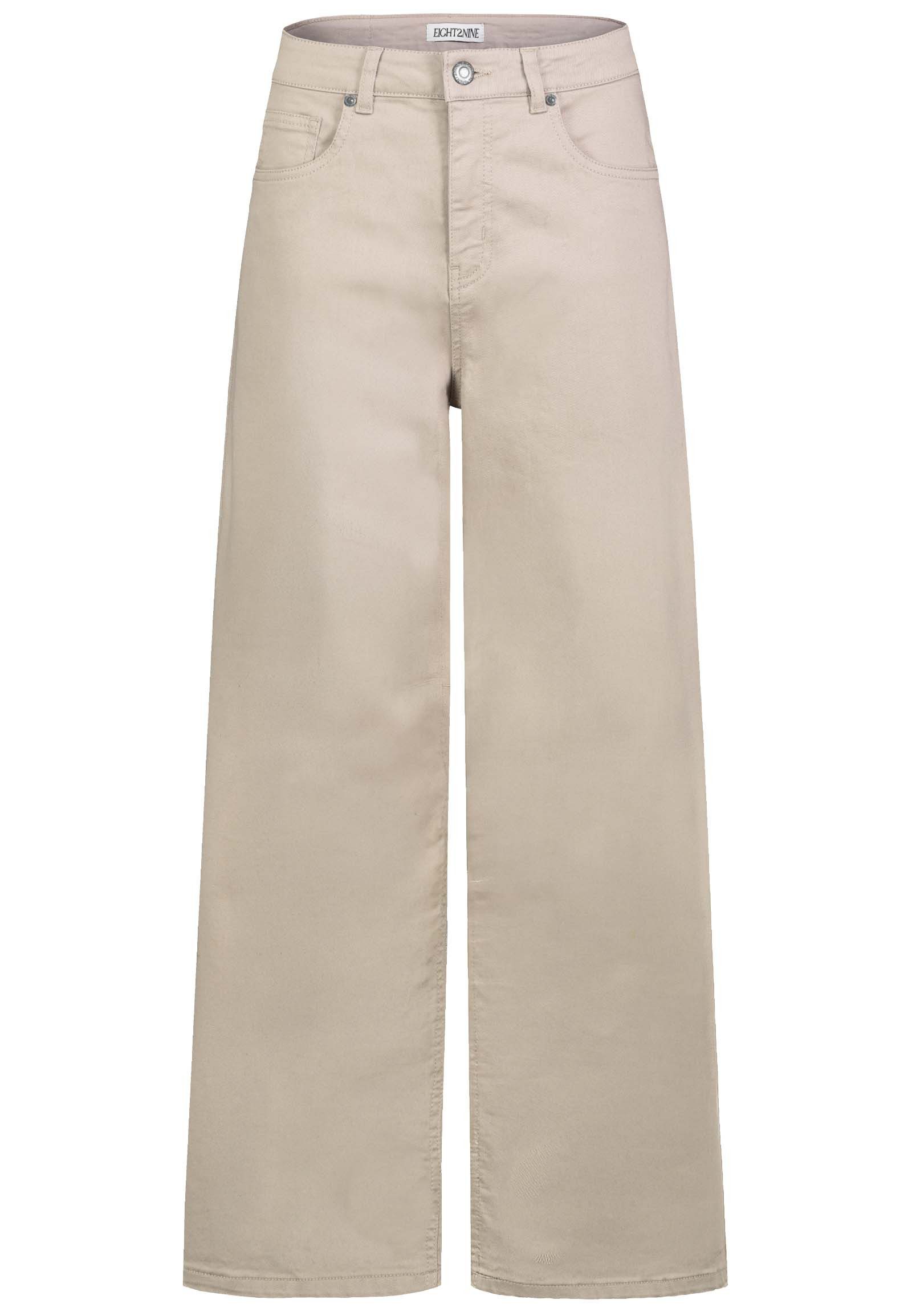 Eight2Nine Stoffhose Damen Wide Leg Hose weites Bein, High Waist, 5-Pocket-Style