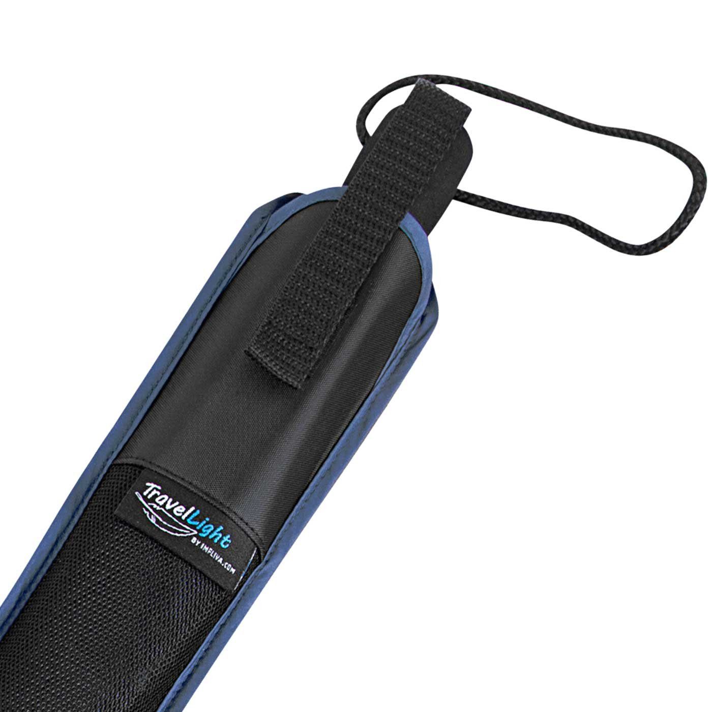 Impliva Langregenschirm TravelLight 265 extrem-leicht Schirm leichter mit g Hülle, blau extrem