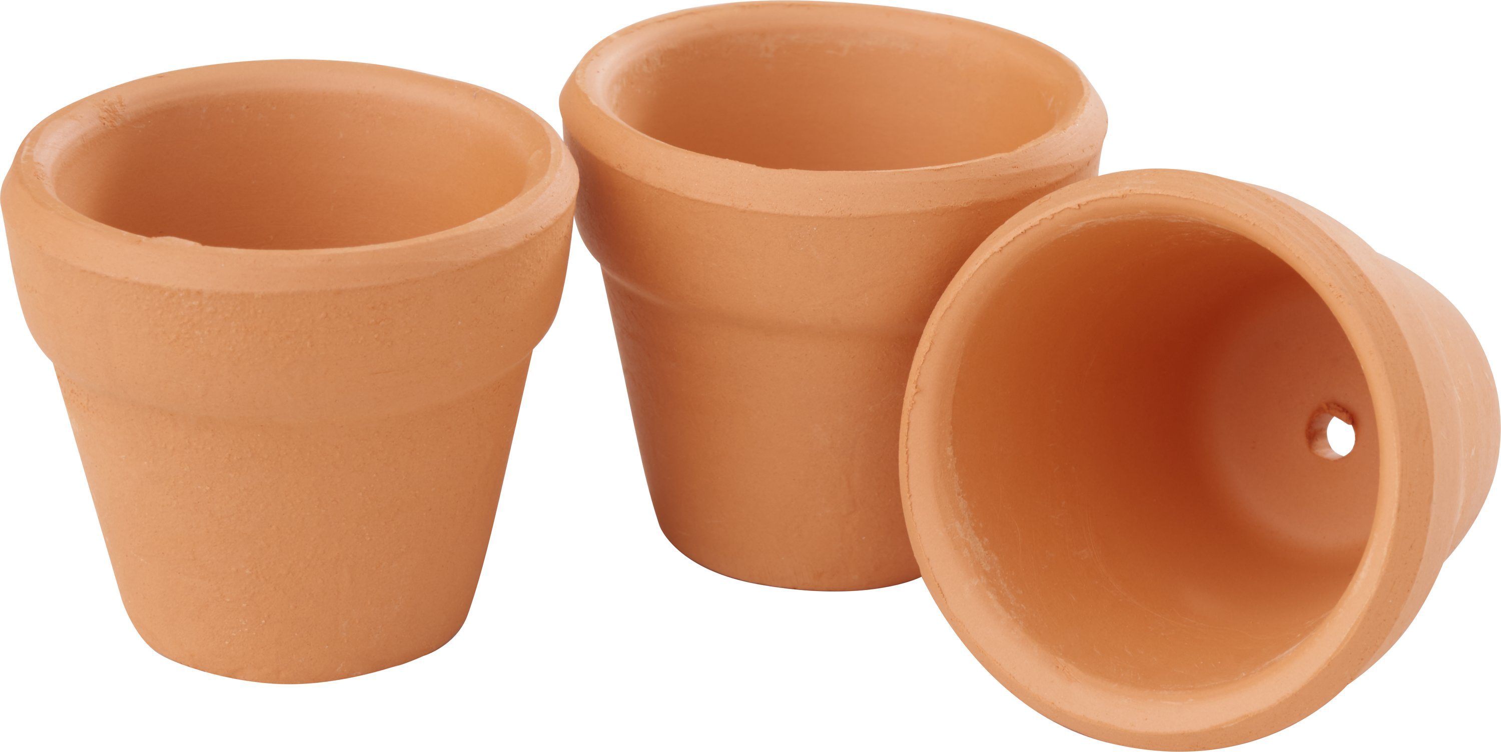 HobbyFun Dekofigur Miniatur Blumentopf (3 St), 3 Stück 3 cm x 3 cm