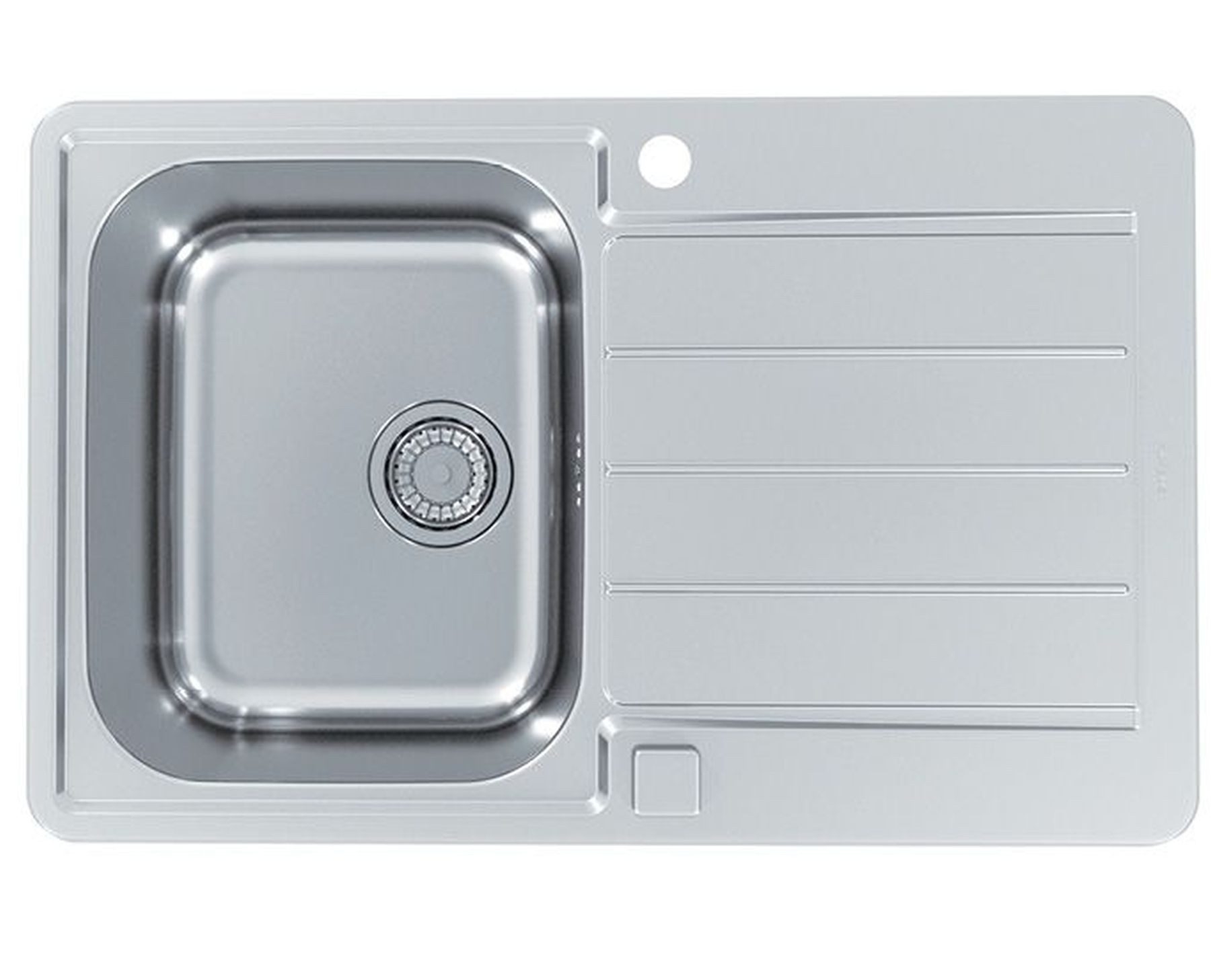 Alveus Küchenspüle Küchenspüle 79x50cm Edelstahl Einbauspüle Line max 80 Schrank ab 50 cm, Rechteckig, 50/79 cm, (1 St)