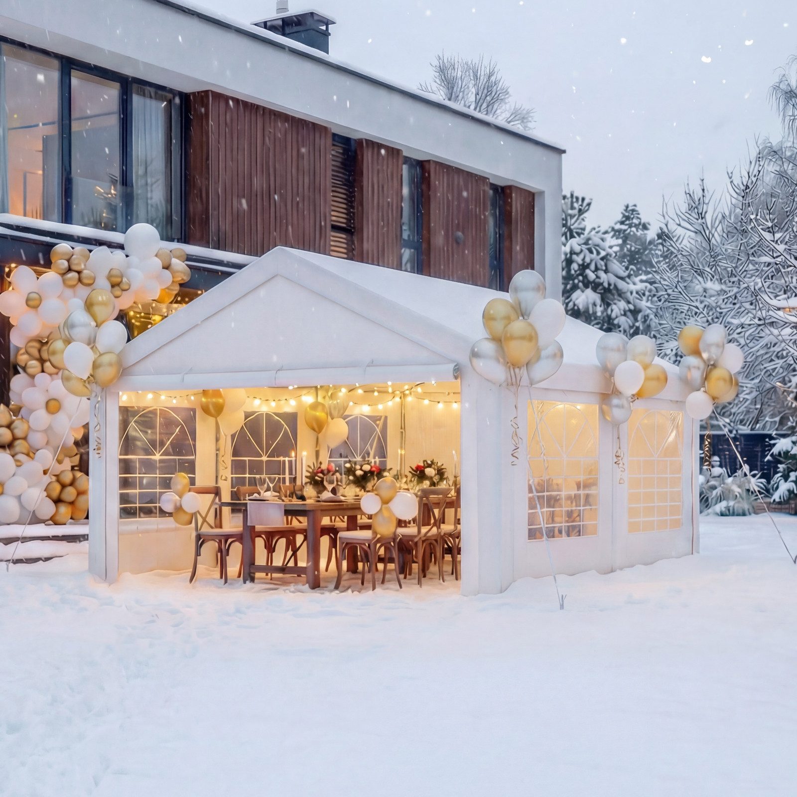 HOMALL Pavillon Partyzelt 3x4/3x6/4x6/4x8/4x10, Pavillon winterfest und was günstig online kaufen