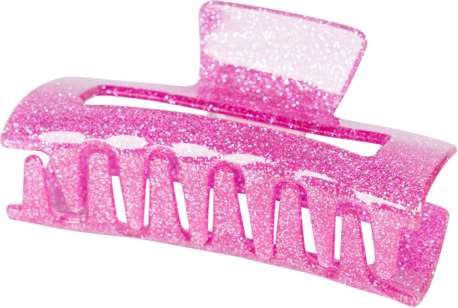 styleBREAKER Haarklammer, 1-tlg., Haarklammer Glitzer Kunststoff Pink