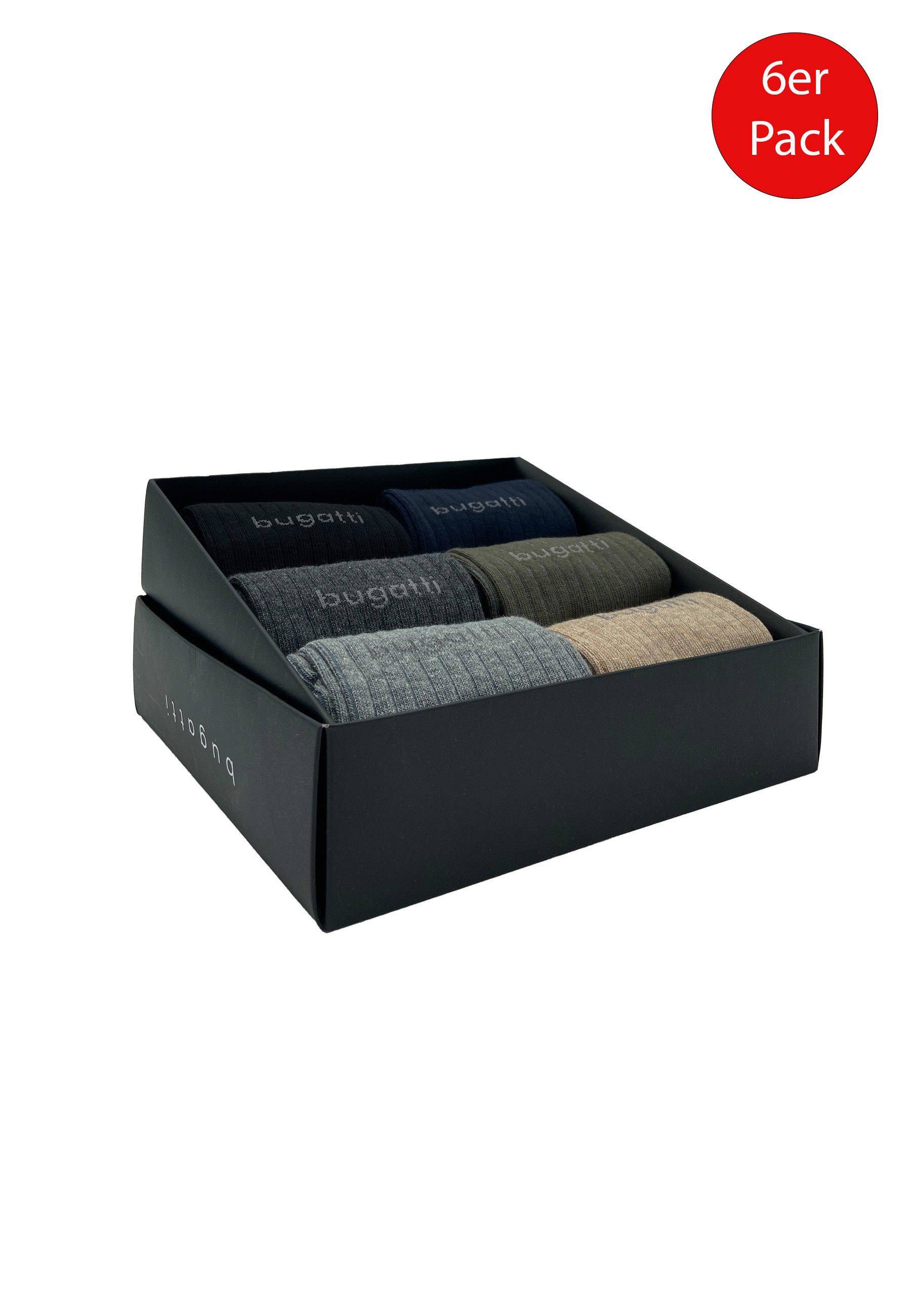 bugatti Socken bugatti Herren Socken Geschenkbox 6er Pack Elegant Business günstig online kaufen