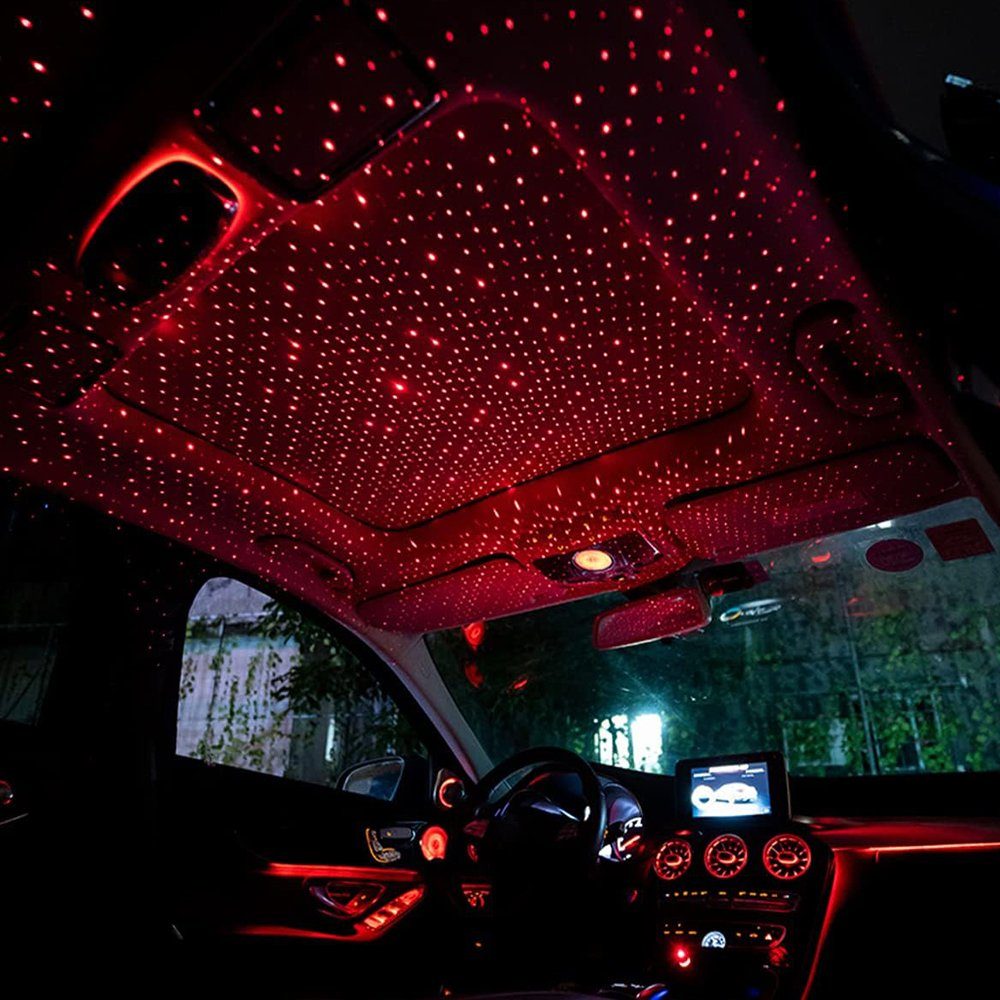 Rot zggzerg LED Nachtlicht Dach USB Stern Nachtlicht,Stern-Projektor,Tragbare LED Auto Dach