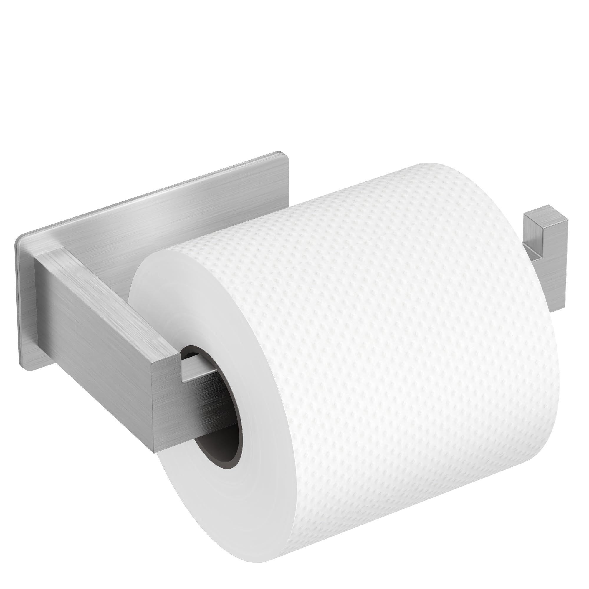 FOUORTUNATE-BEE Toilettenpapierhalter Selbstklebender Edelstahl-Toilettenpapierhalter ohne Bohren, Robuster, bohrfreier WC-Papierhalter mit starker Haftung