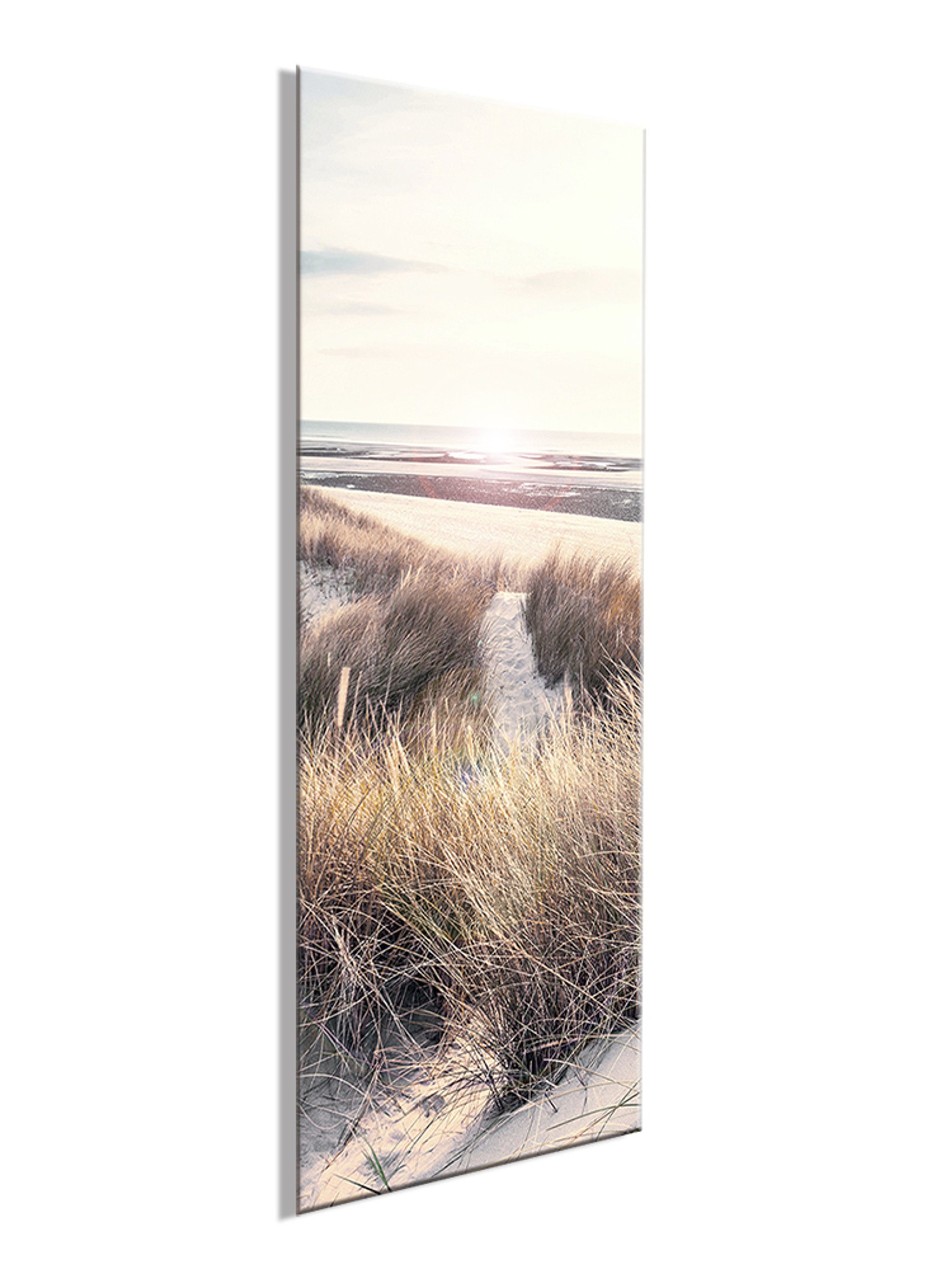 Düne, zum Landschaft: aus II Meer artissimo Glasbild Landschaft Glasbild / 30x80cm Bild Weg Strand Glas Strand Meer