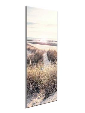 artissimo Glasbild Glasbild 30x80cm Bild aus Glas Landschaft Meer Strand Düne, Landschaft: Weg zum Meer / Strand II