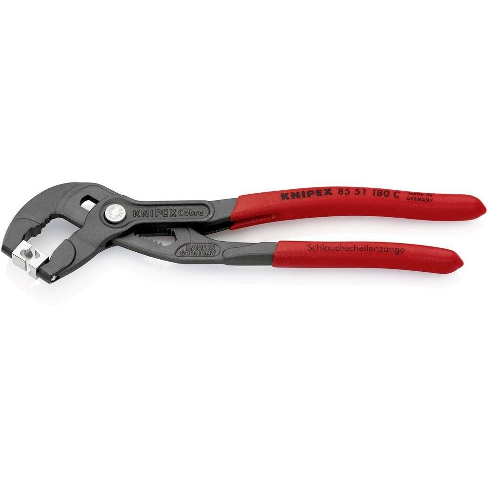 Knipex Schlauchklemmenzange Schlauchschellenzange für Click-Schellen 180 mm, mit Kunststoff überzogen