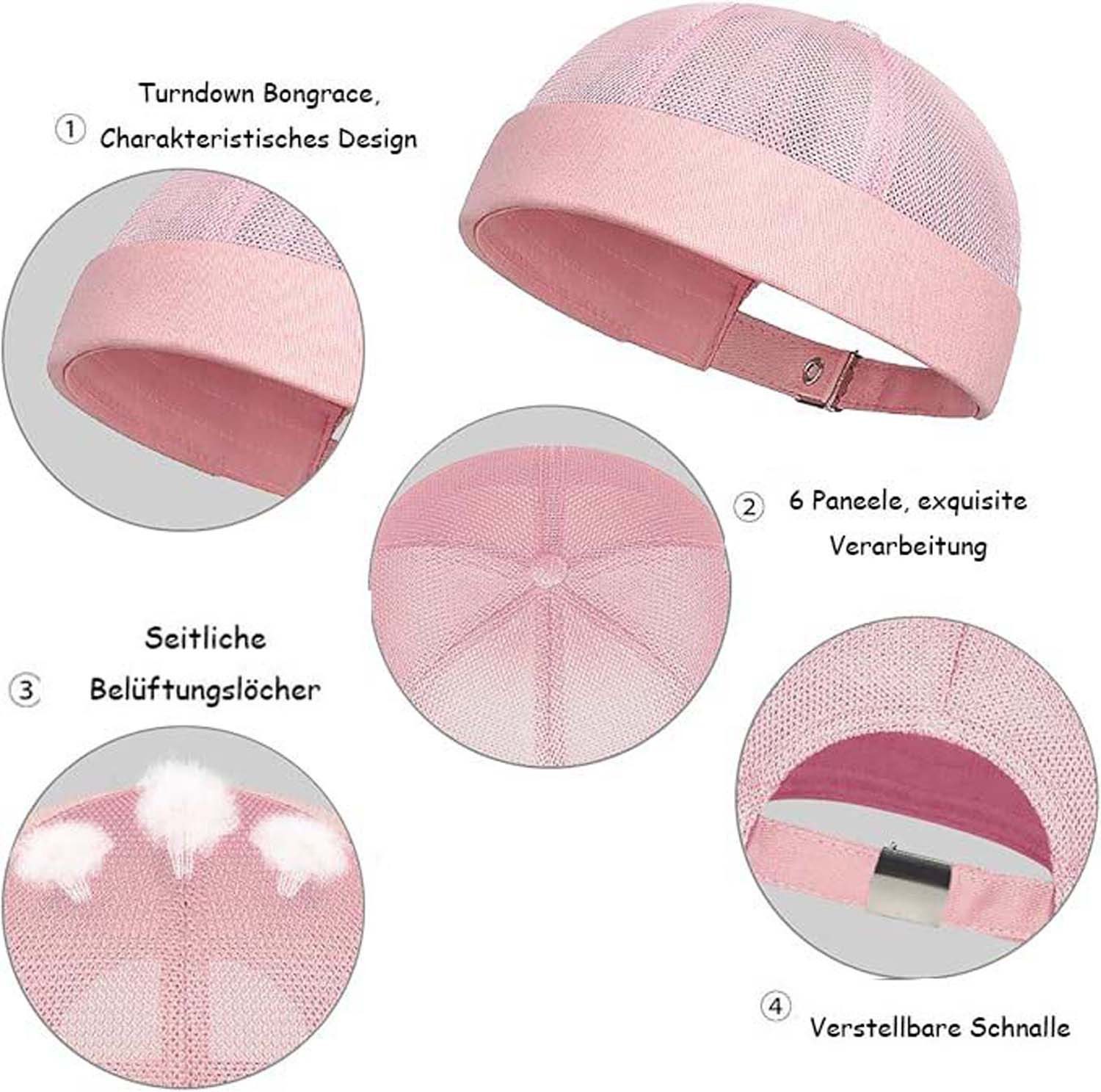 Zaewry Dockermütze Verstellbar Seemannsmütze UV-Schutz Dockermütze Sommer Hafenmütze