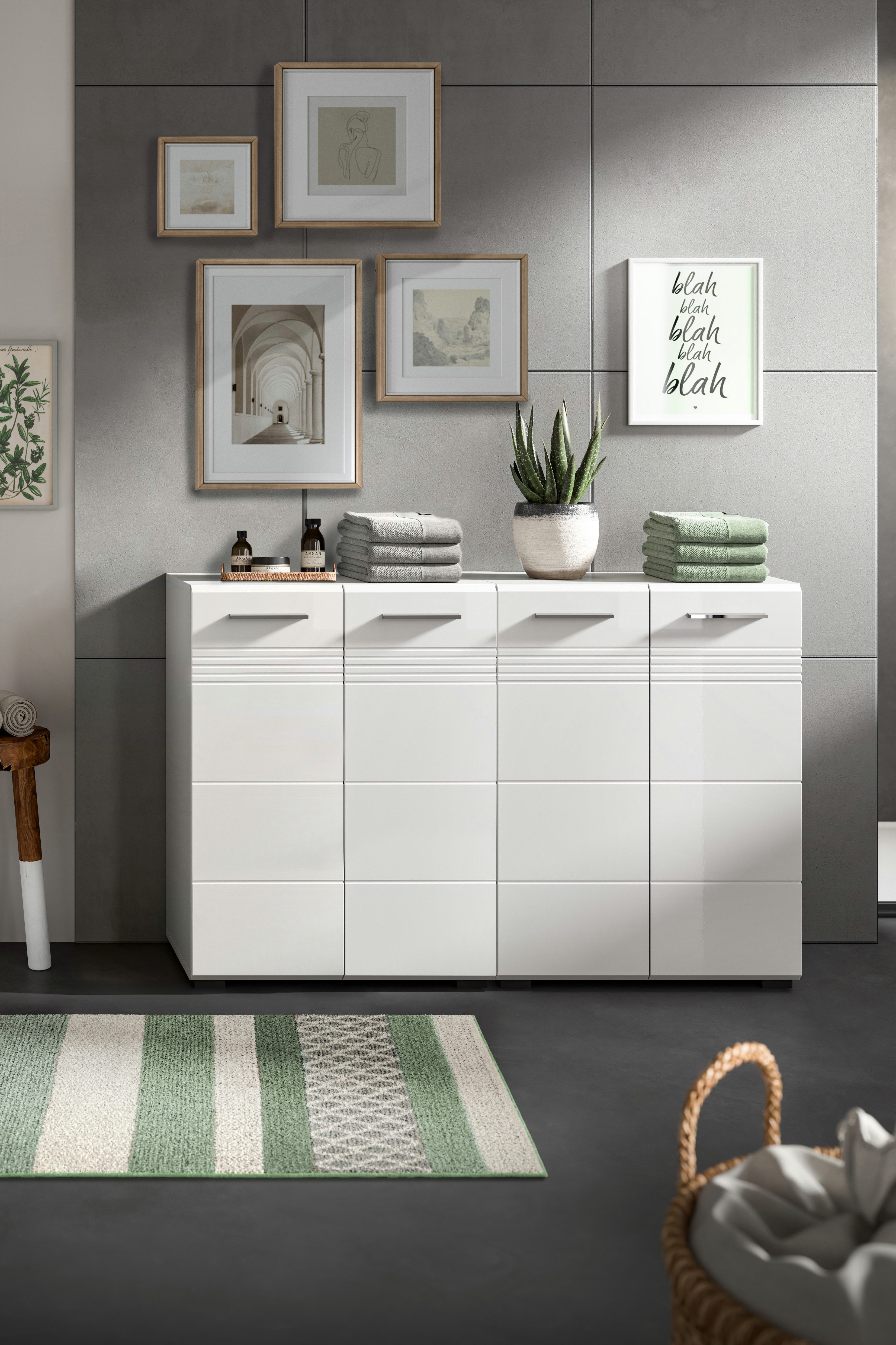 welltime Badmöbel-Set Calicio, bestehend aus: 2 Midischränken, (2-St), hoch günstig online kaufen