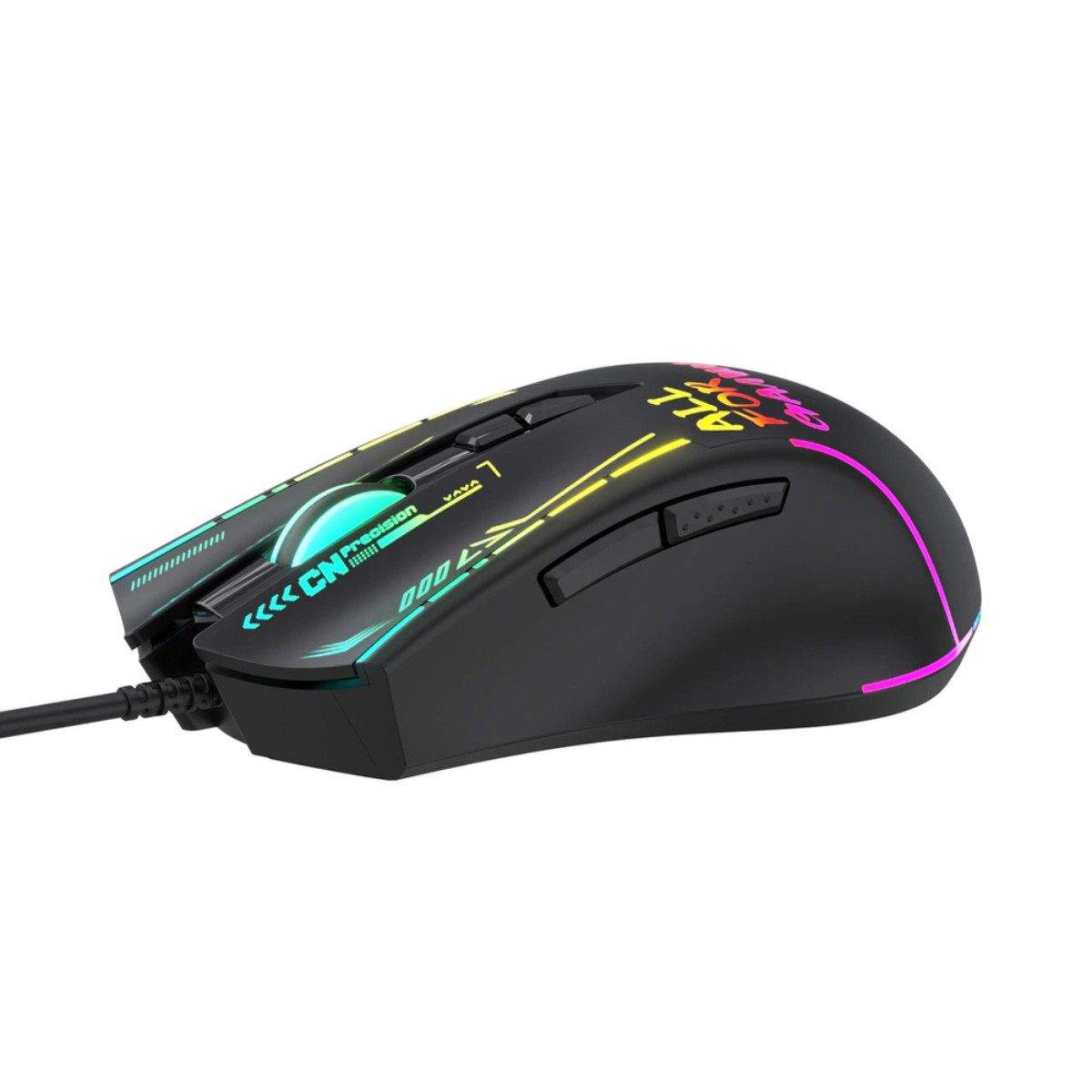 Wozinsky WMGK-7200 Gaming-Maus (Kabel, 125 dpi, RGB Gaming-Maus mit 7200 DPI)