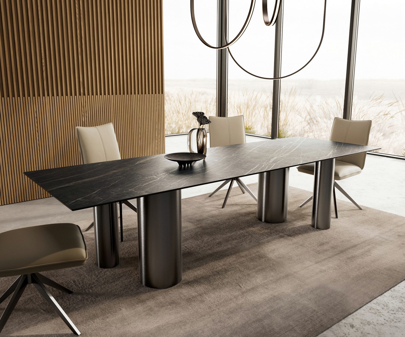 DELIFE Esstisch Edge, Keramik Laminam®Noir Desir günstig online kaufen