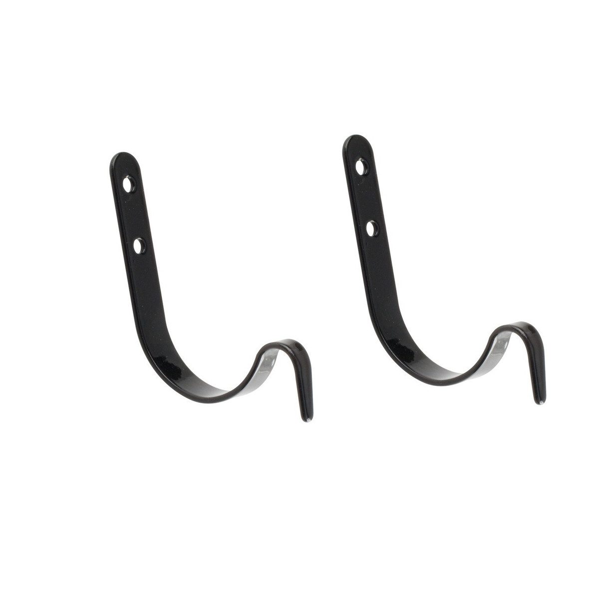 FELIXLEO Dekospange Vorhang Raffhalter U Form Aluminium Schwarz Modern Wandhalter, (2-tlg)