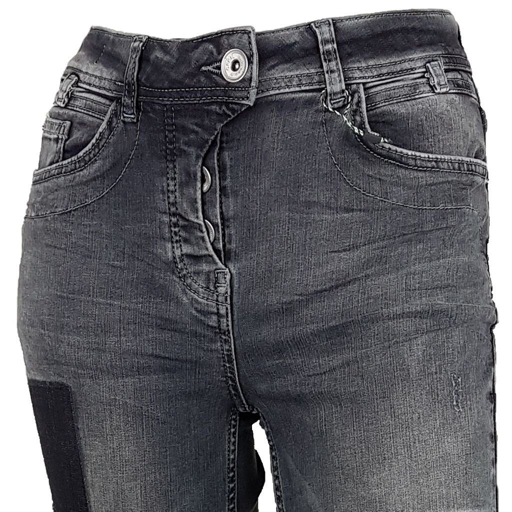 Cecil Flicken Straight-Jeans washed grau Cecil 89% 42547 Damen TORONTO Jeans Baumwolle