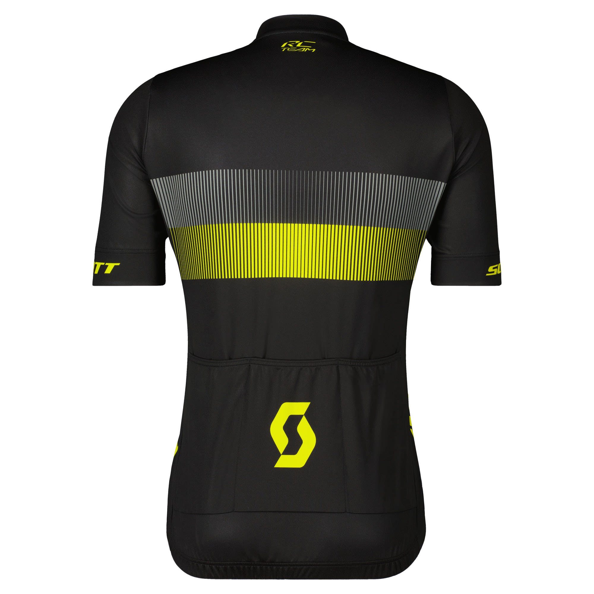 10 Rc Scott Team Radtrikot Herren M Shirt Yellow S/sl - Sulphur Black Scott