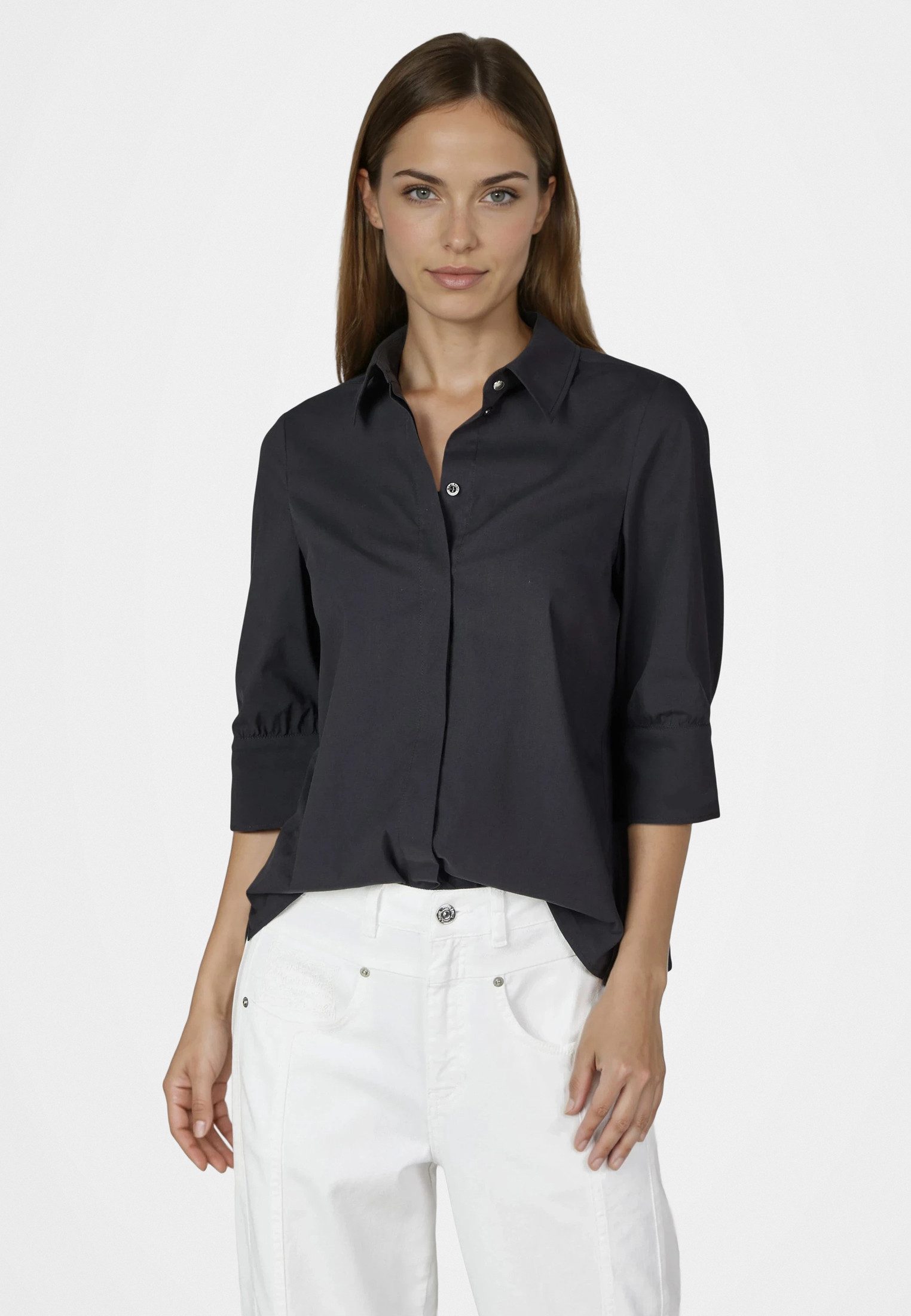 MARC AUREL Hemdbluse mit 3/4-Ärmel