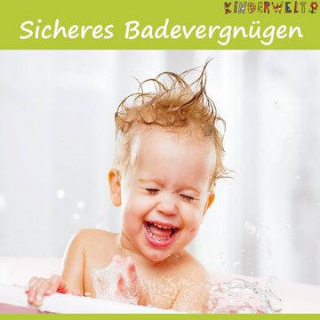 KiNDERWELT Babybadewanne Funny Farm aqua Badewanne+St.+Badesitz+Schlauch, (4er Set)