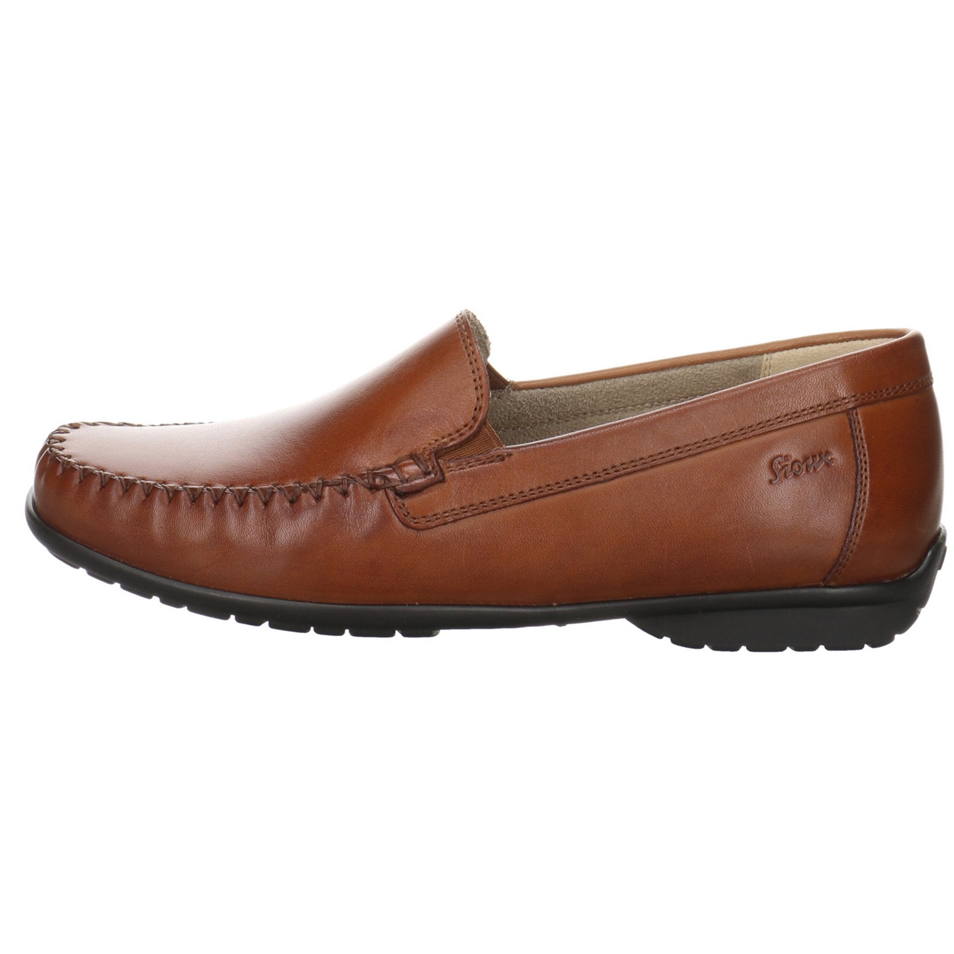 SIOUX Cortizia Mokassin Slipper Slipper Damen Glattleder Schuhe cognac