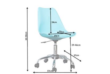 riess-ambiente Drehstuhl SCANDINAVIA MEISTERSTÜCK türkis, Büro · Kunstleder · höhenverstellbar · mit Laufrollen · Home Office