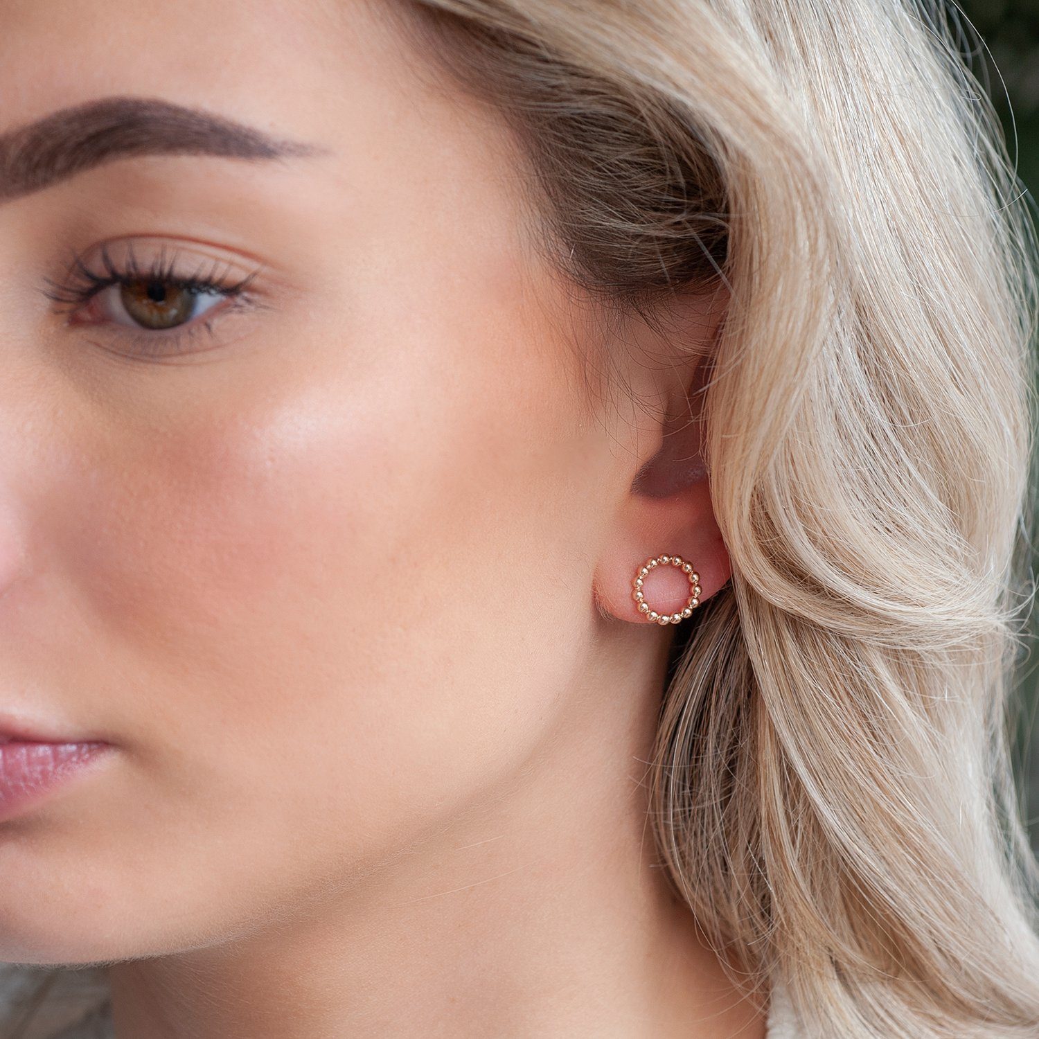 Materia Paar Ohrstecker Damen Ohrstecker Rosegold Kreis Kugeln Ø11mm SO-408 günstig online kaufen