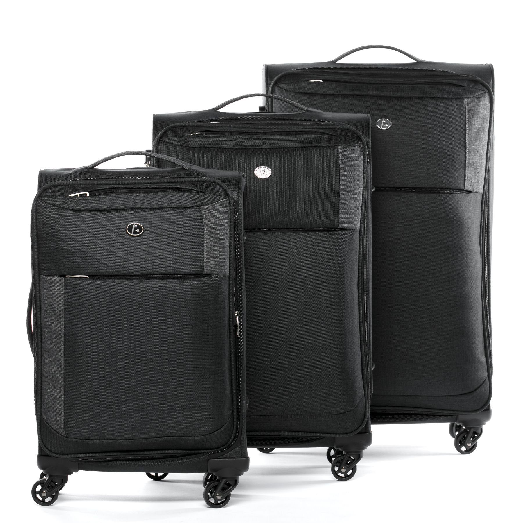 4 3er teilig Koffer Kofferset Rollkoffer Reisekoffer Saint-Tropez, Premium Set, 3 FERGÉ Trolley Weichschale erweiterbar Rollen,