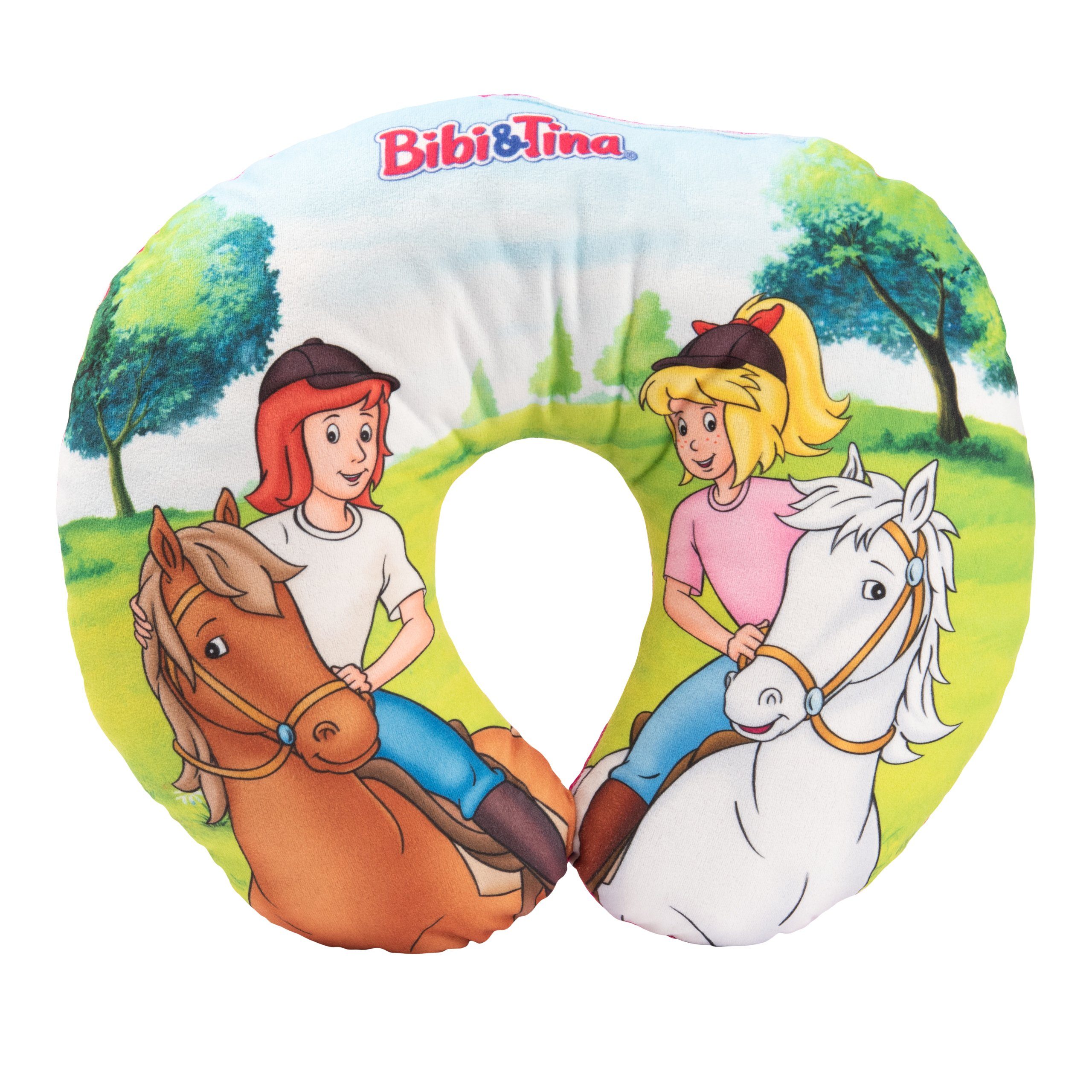 United Labels® Dekokissen Bibi & Tina - Reise-Nackenkissen