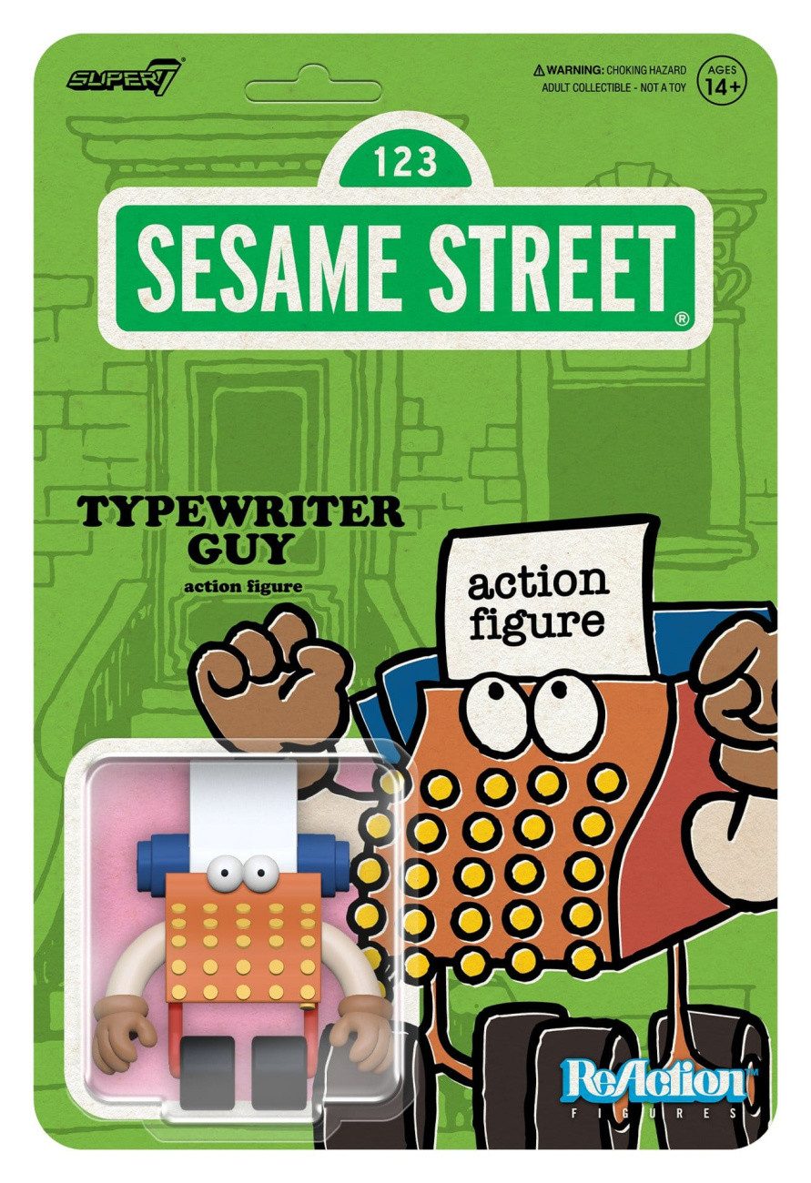 Super7 Actionfigur Sesamstraße ReAction Actionfigur Wave 06 Typewriter Guy 10 cm