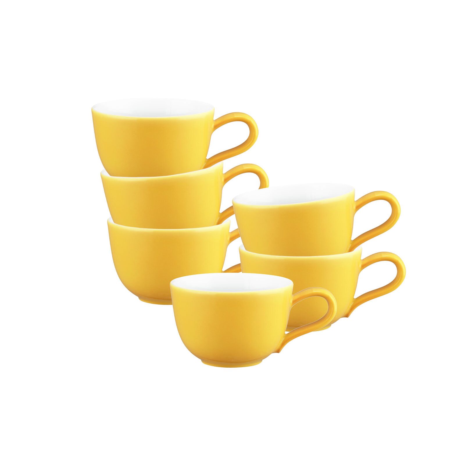 Seltmann Weiden Espressotasse Liberty Pure Colors Espressotassen 90 ml 6er Set, 6-tlg., Porzellan