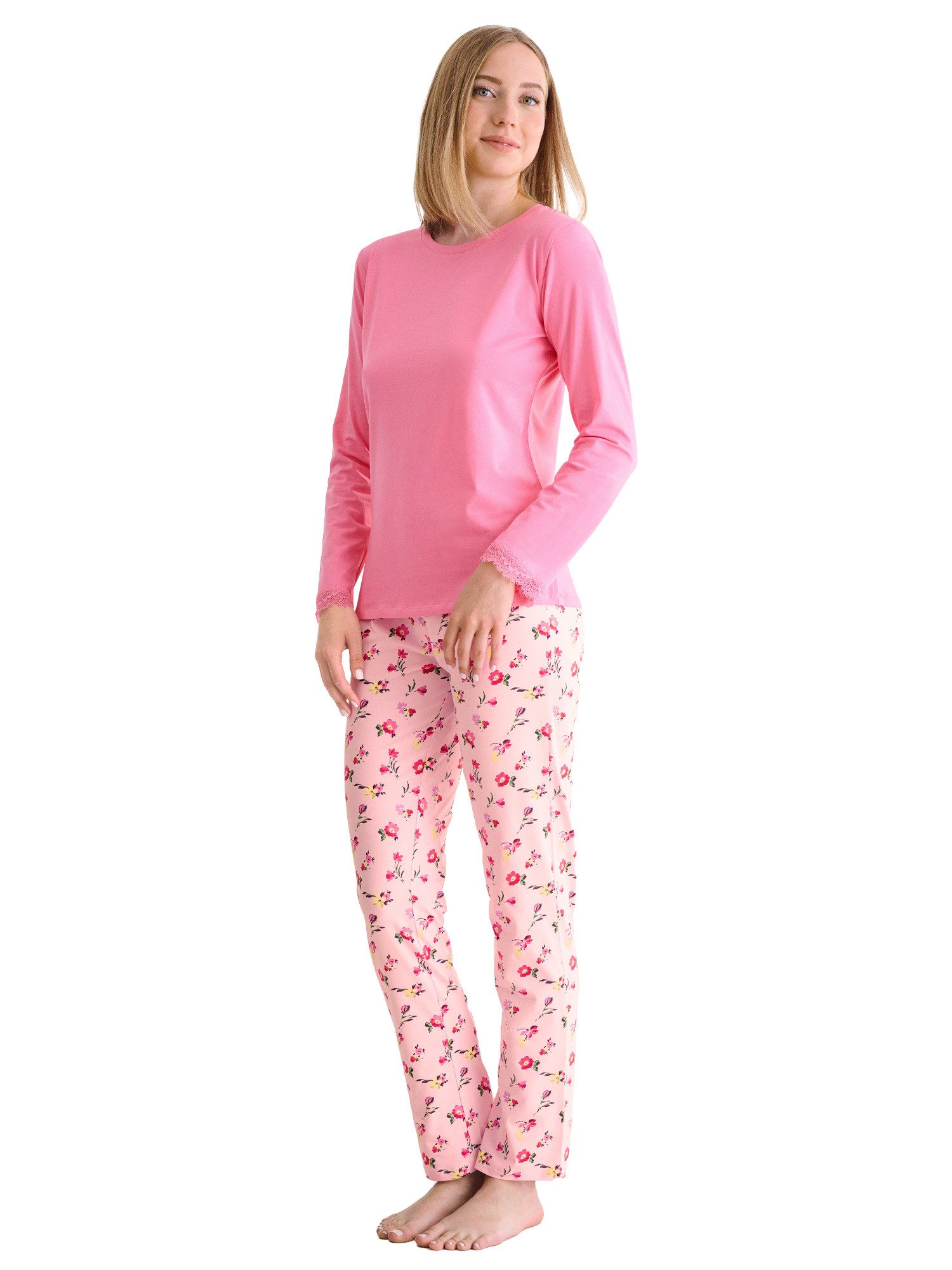 Pyjama Pyjama lange Hose, Shirt langarm Bloomy