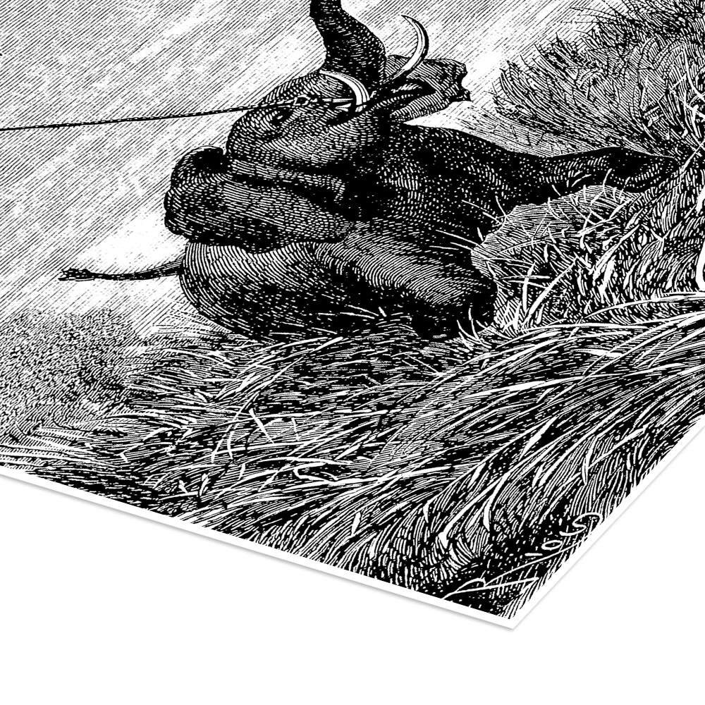 Posterlounge Wandbild Fünf Wochen im Ballon, Edouard Riou, erhältlich als Poster, Leinwandbild, Wandsticker oder Acrylglasbild