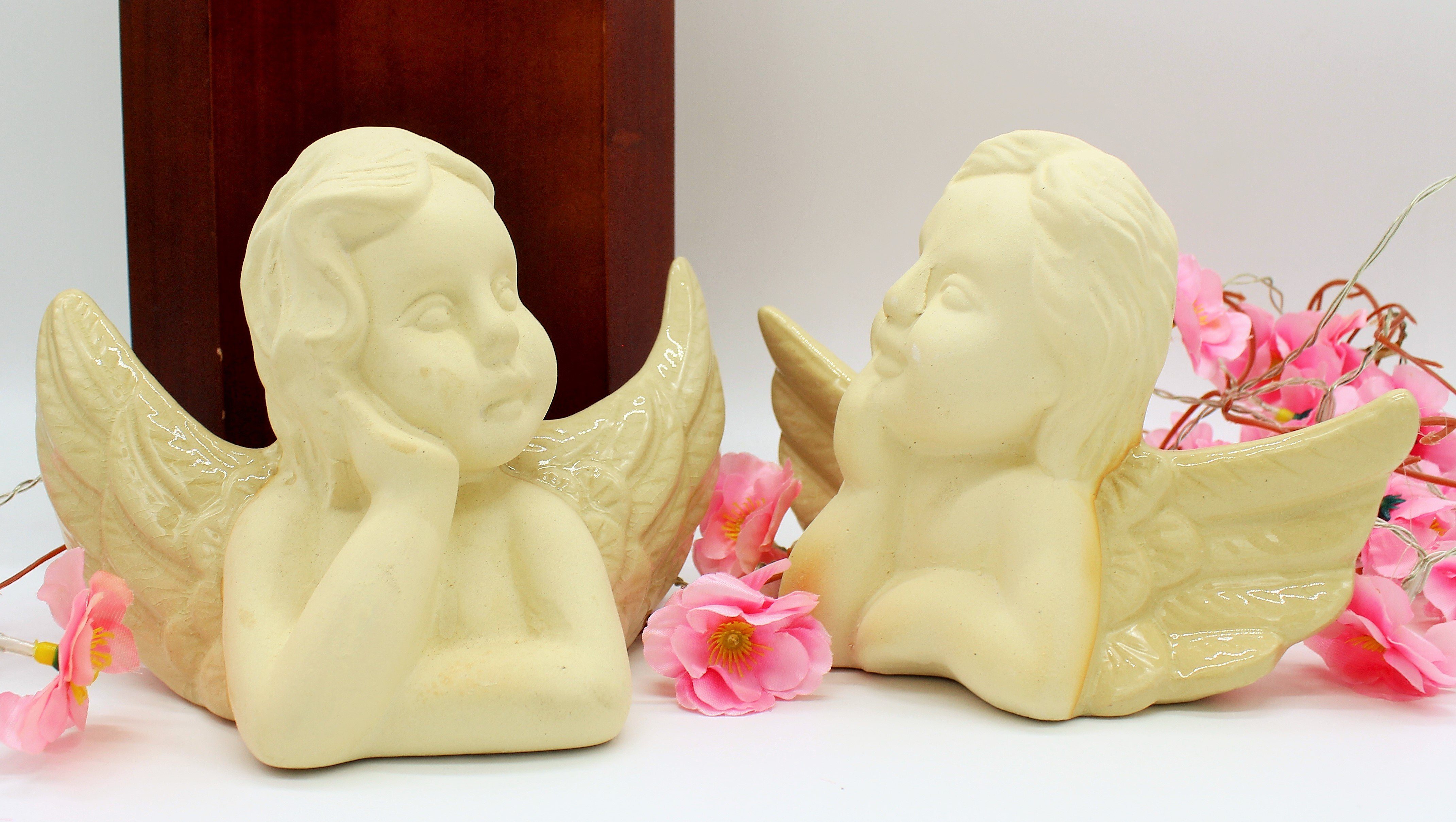JOKA international Keramikbürste Engelsbüste, Terrakotta Set, 2er 2-tlg