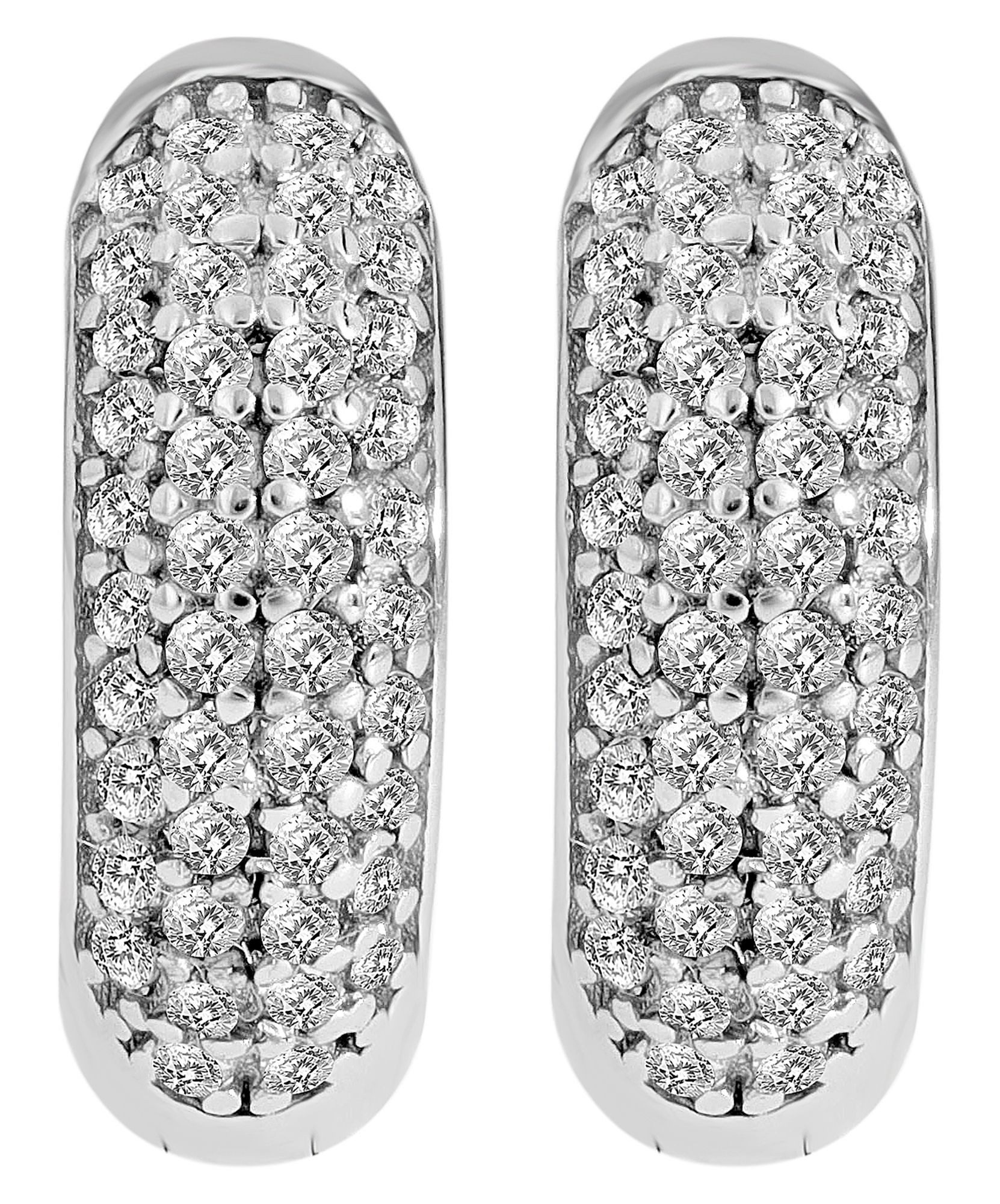 Klappcreolen Ohrringe – Klappcreole aus 925 Silber mit Zirkonia