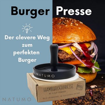 natumo Burgerpresse natumo Burgerpresse aus Aluguss mit 50x Trennpapier - Ø 11cm, 200g -, Metall