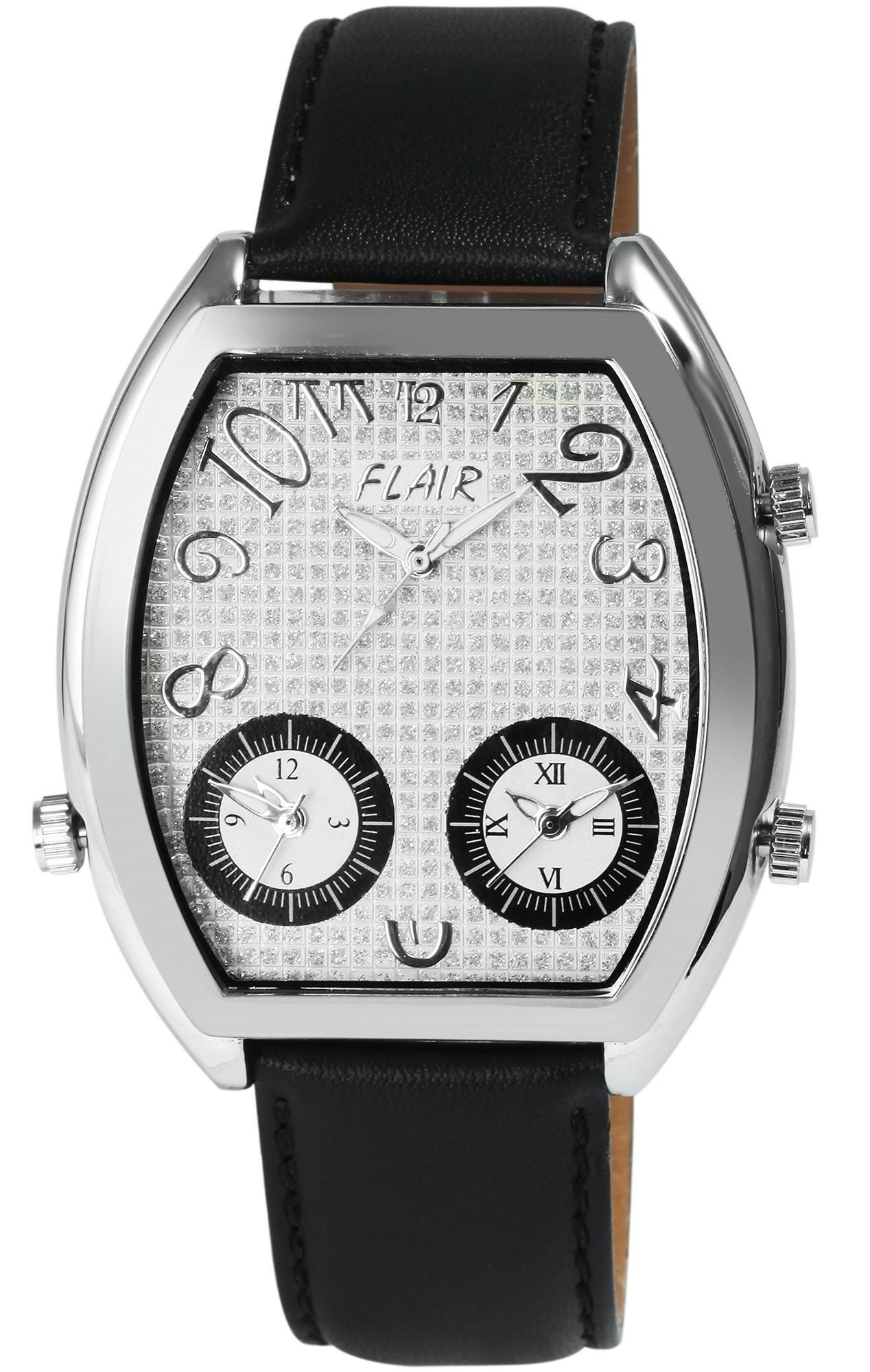FLAIR Quarzuhr 2900237 Flair Herrenuhr mit Echtlederarmband, 3 bar