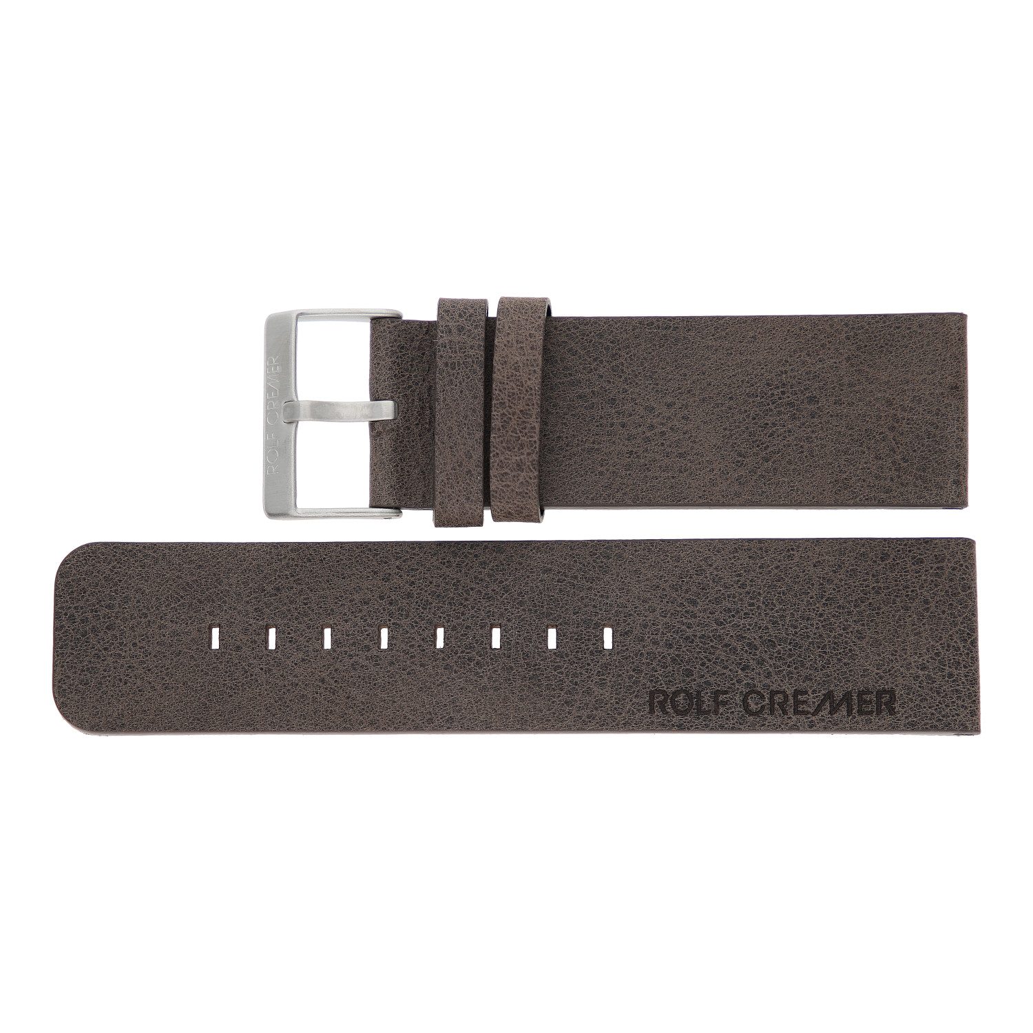 Rolf Cremer Armband Rolf Cremer Uhrenarmband Leder LB006_schlamm Edelstahl (kein Set, 1-tlg., kein Set)