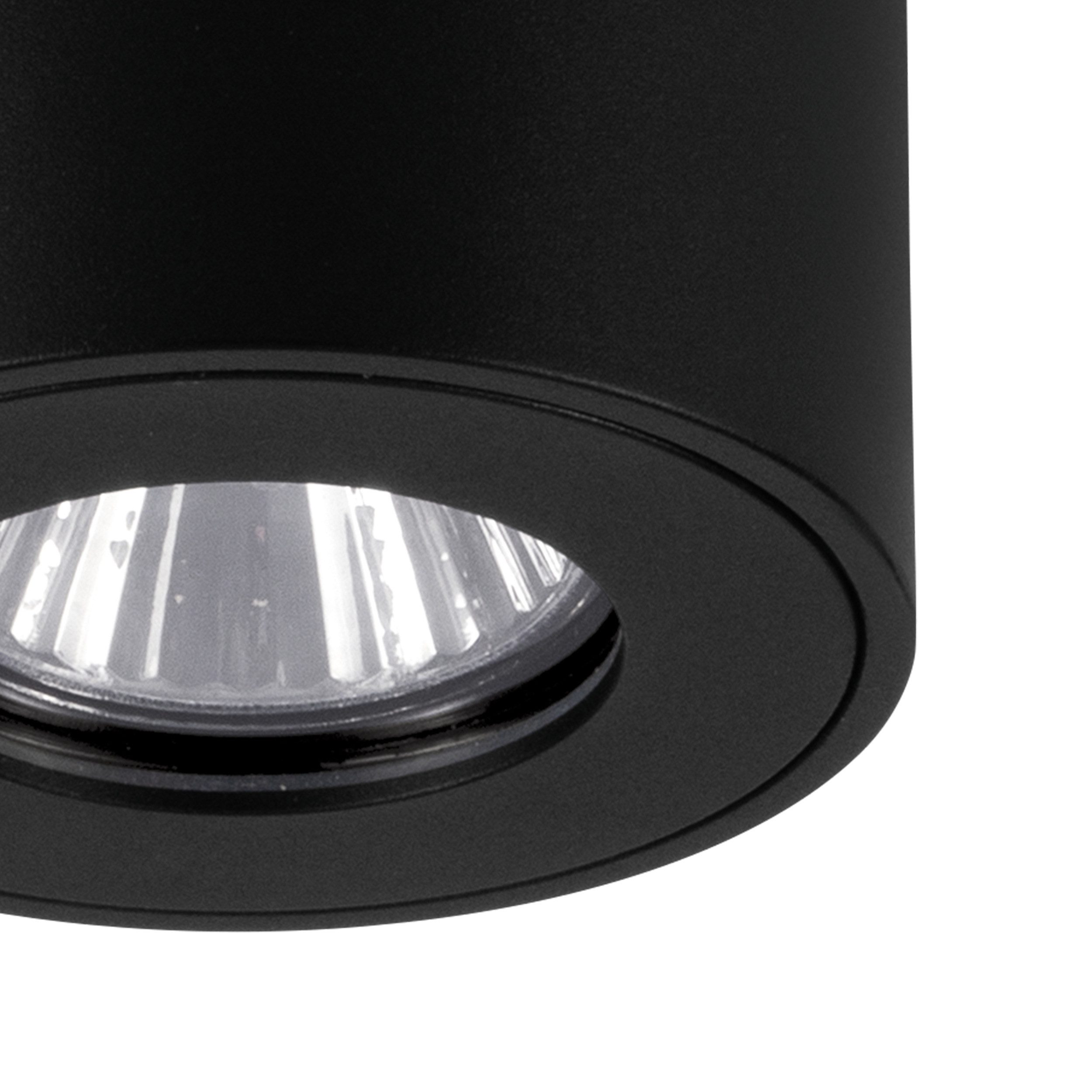 EGLO Deckenleuchte TORRECOLA Deckenlampe - Alu, Kunststoff - GU10 - 1X5W - IP44, ohne Leuchtmittel, Wohzimmerlampe, Esszimmerlampe, Flur, Schlafzimmer, H9,5 x Ø8 cm
