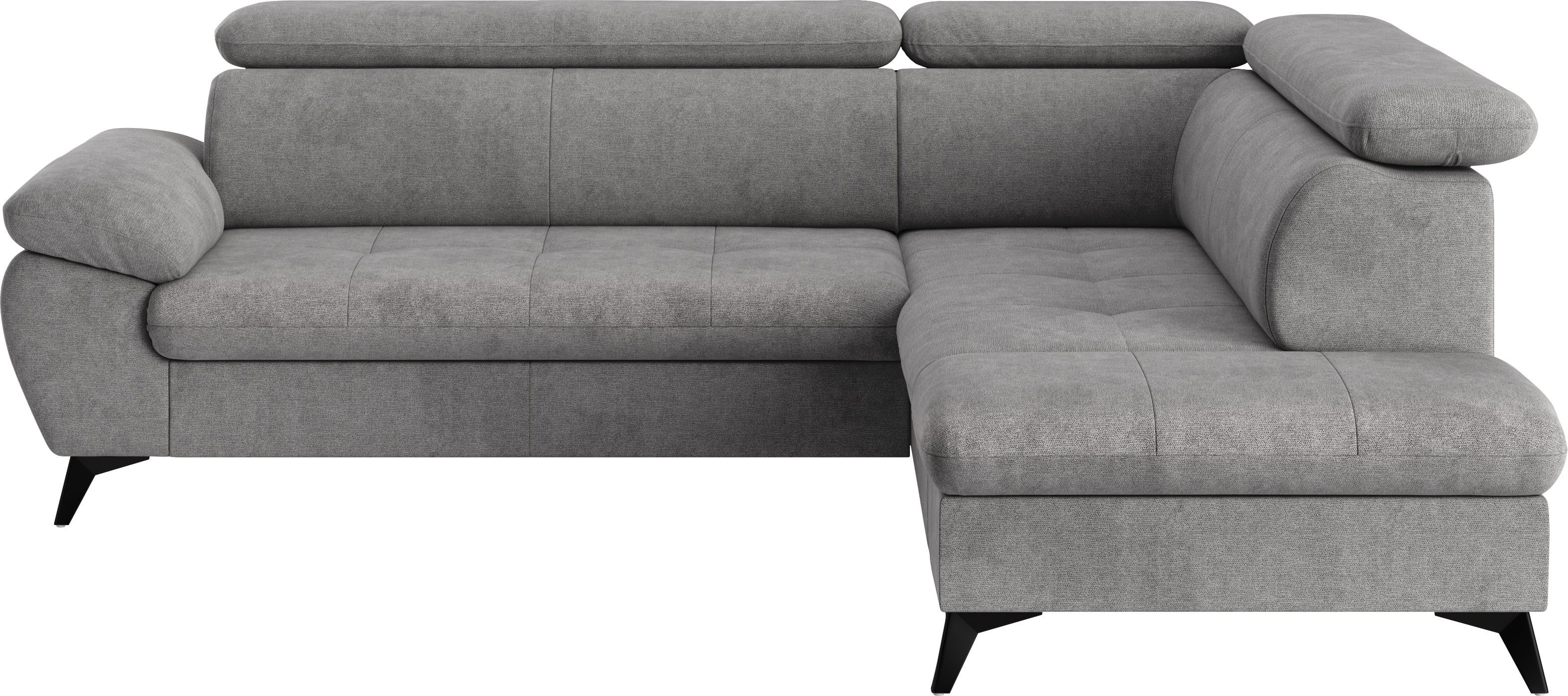 COTTA Ecksofa Hudson L-Form, mit Kopfteilverstellung, günstig online kaufen