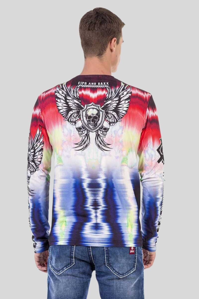 Cipo & Baxx T-Shirt Sweatshirts mit Print und Farbverlauf