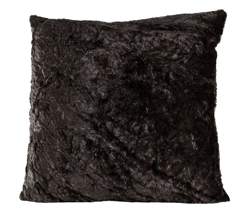 Heimtex Magma "Fluffy" Kissenhülle Fellkissen schwarz 70x70cm